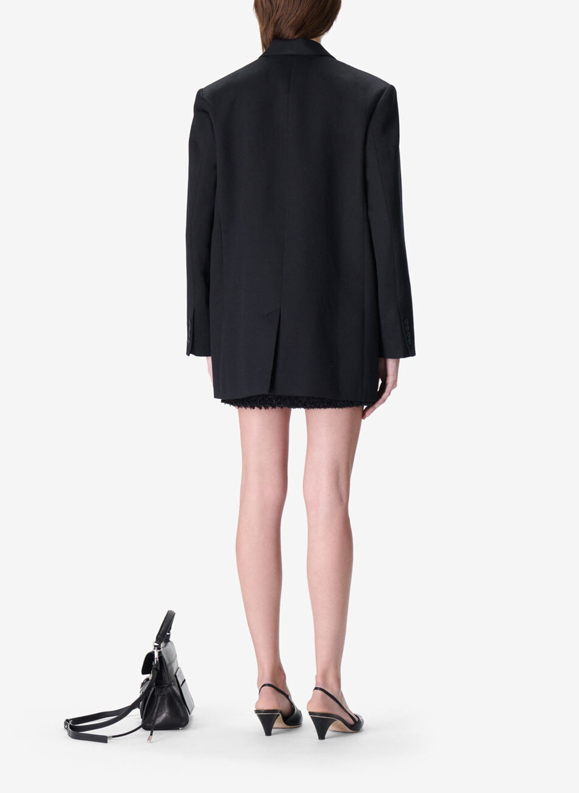 Veste tailleur droite unie douny IRO Noir