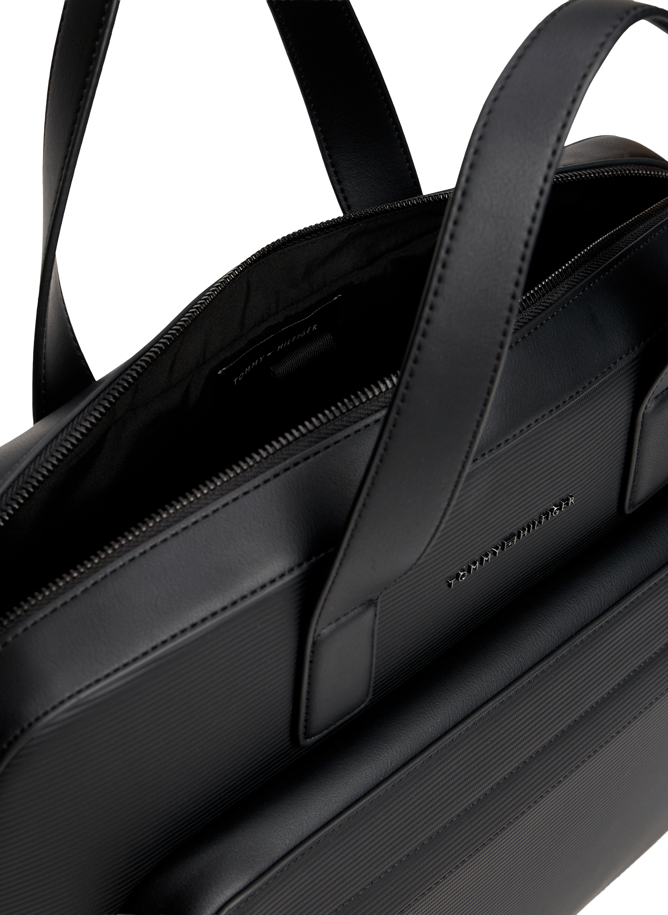 Faux leather laptop bag TOMMY HILFIGER Black