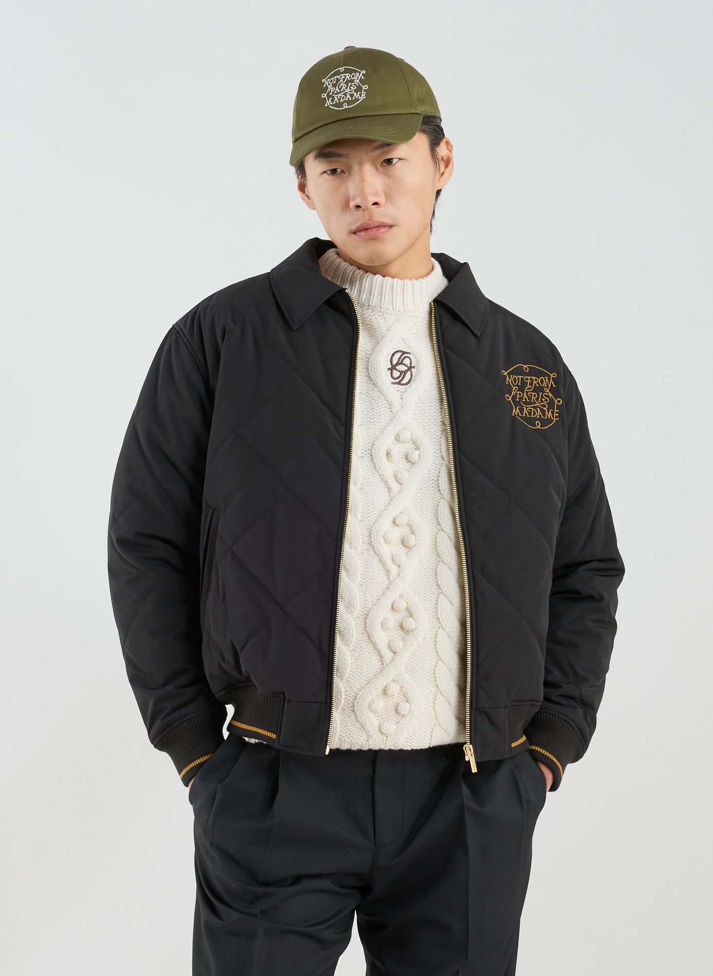 La veste Slogan Tresses DROLE DE MONSIEUR Noir