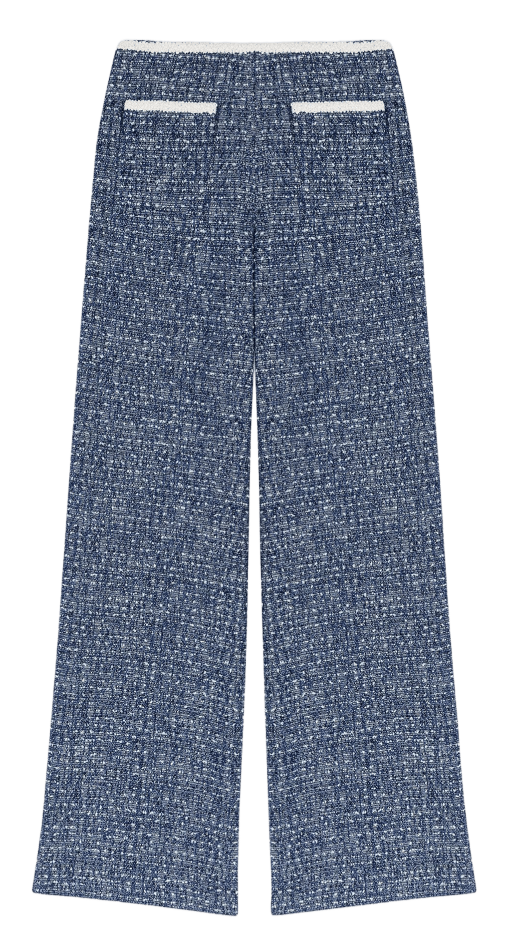 Pantalon droit en tweed MAJE Bleu