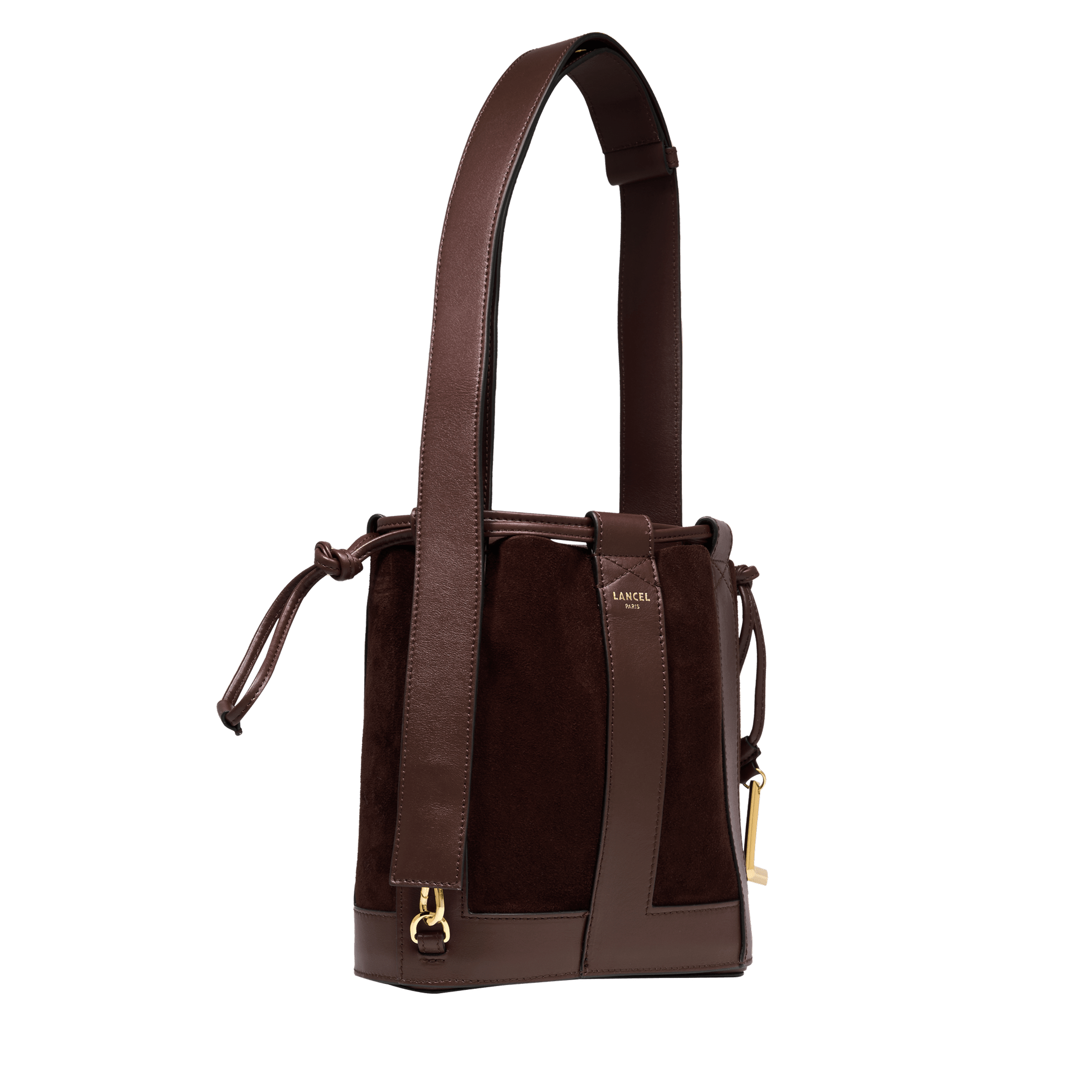 Sac seau s elles de lancel en cuir LANCEL Marron