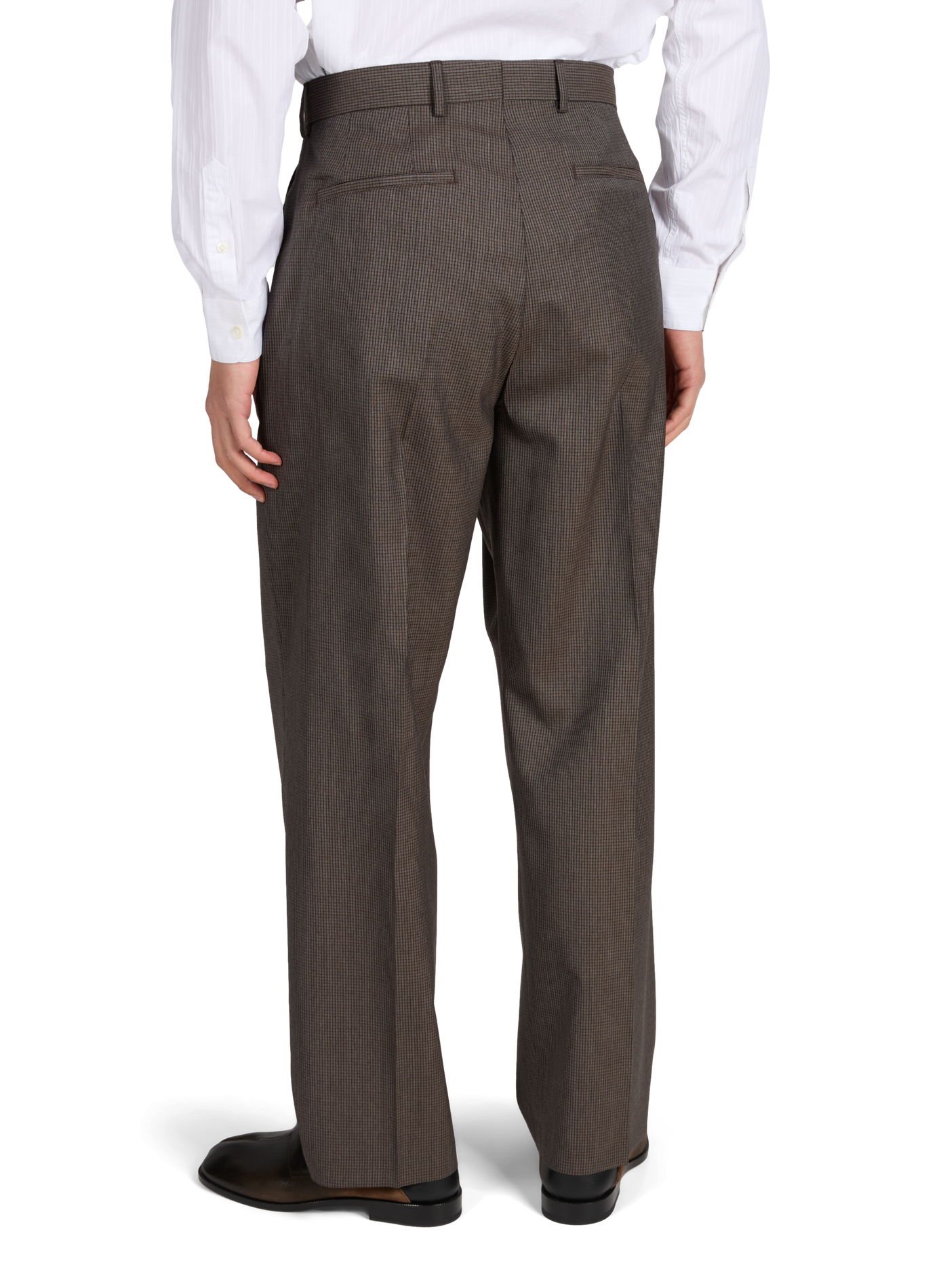 Check wool Trousers ANNARR Brown