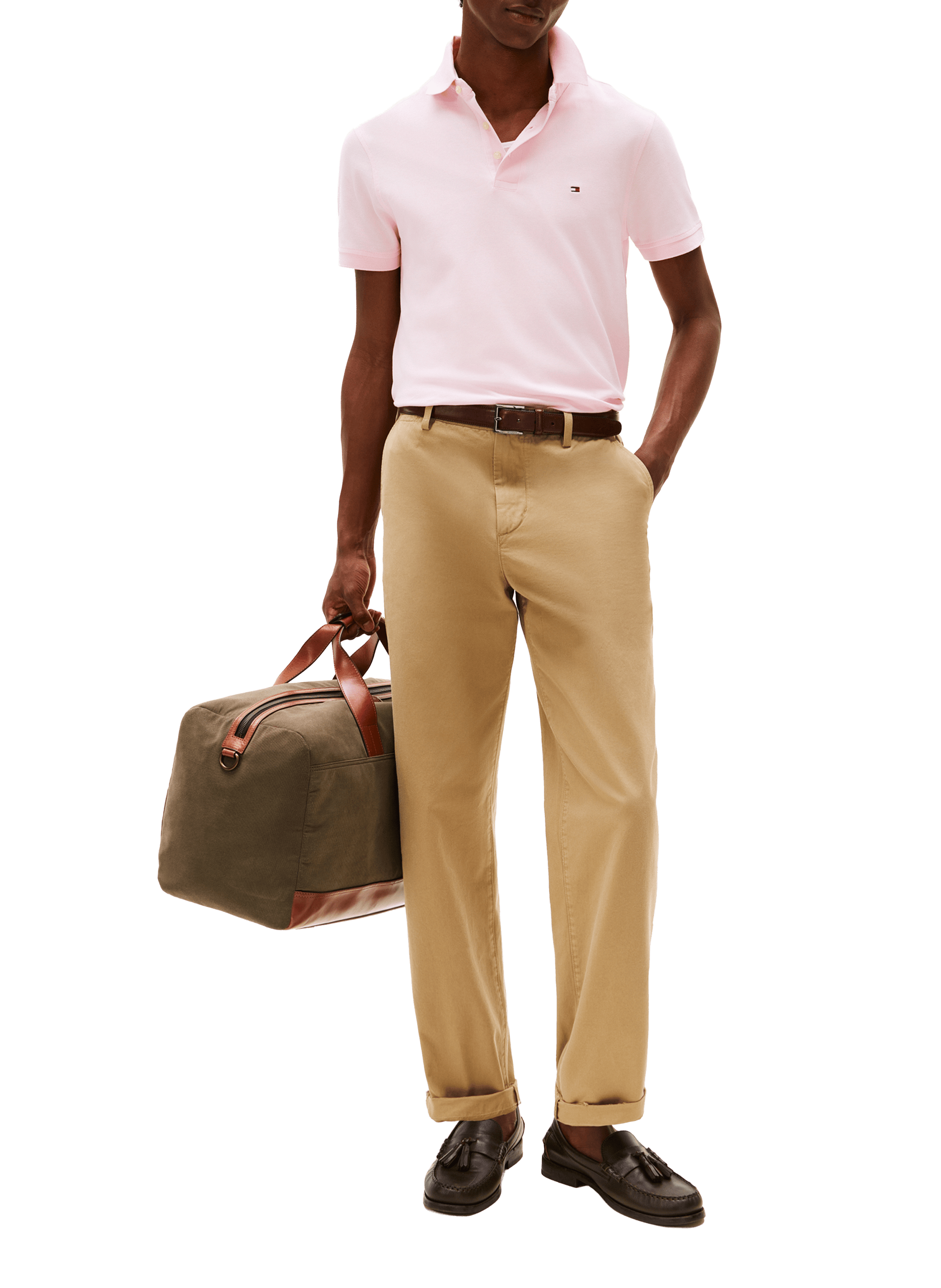 Polo en coton organique TOMMY HILFIGER Rose