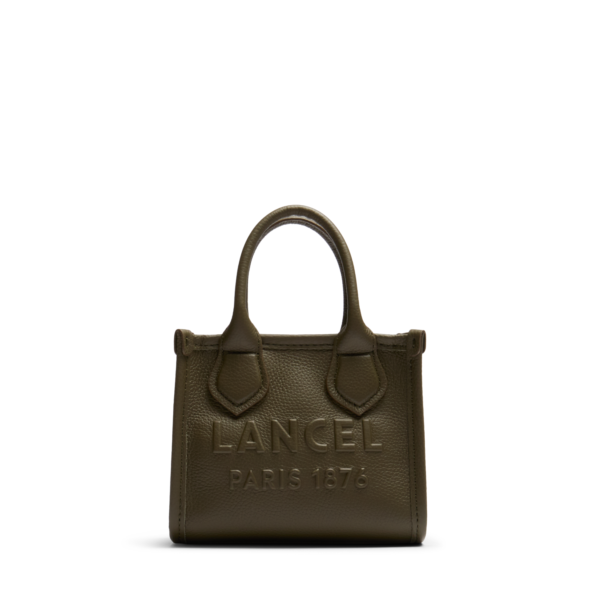 Mini sac cabas zippé double porté jour de lancel en cuir LANCEL Vert