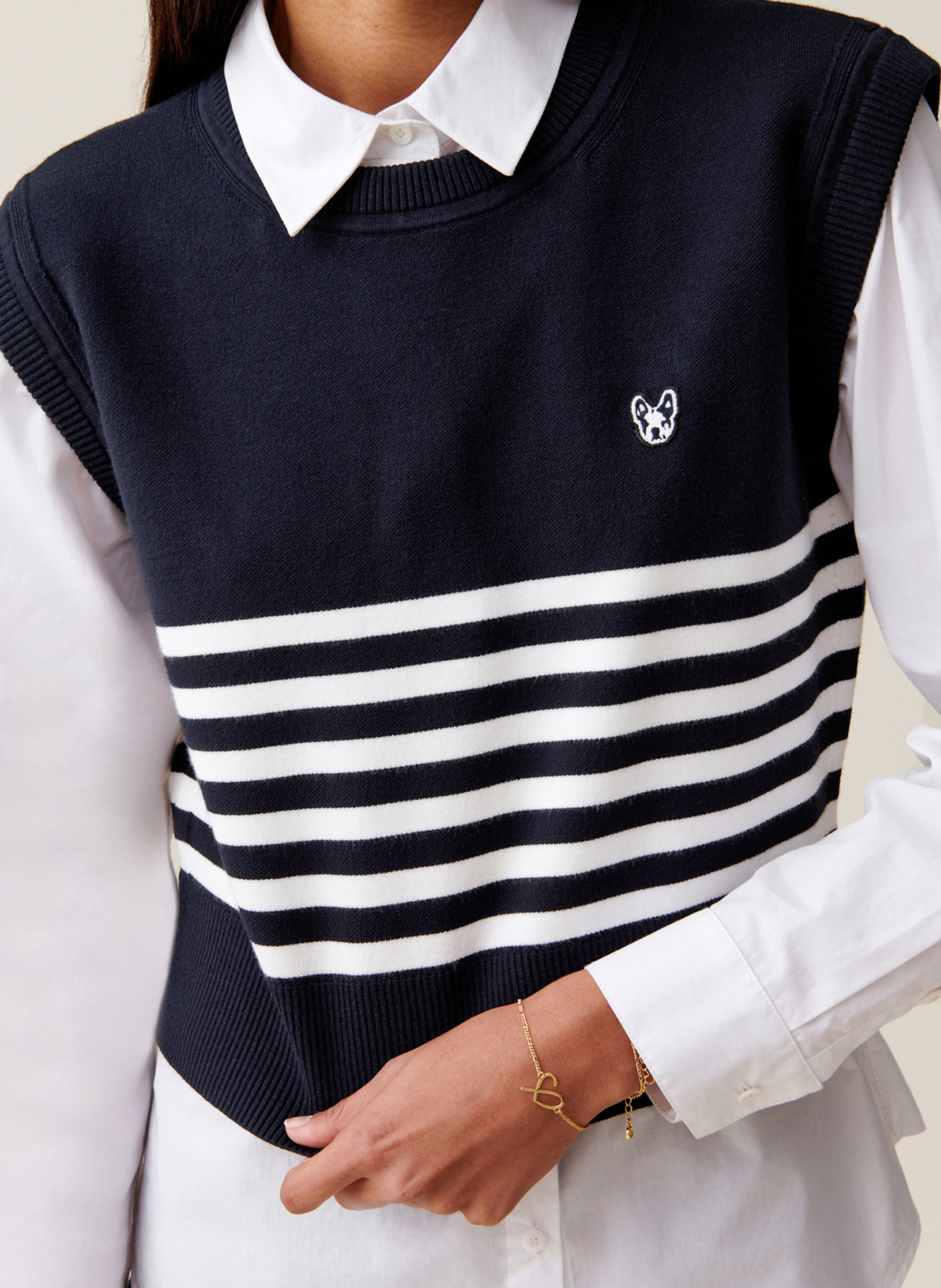 Pull col rond rayé CLAUDIE PIERLOT Multicolore