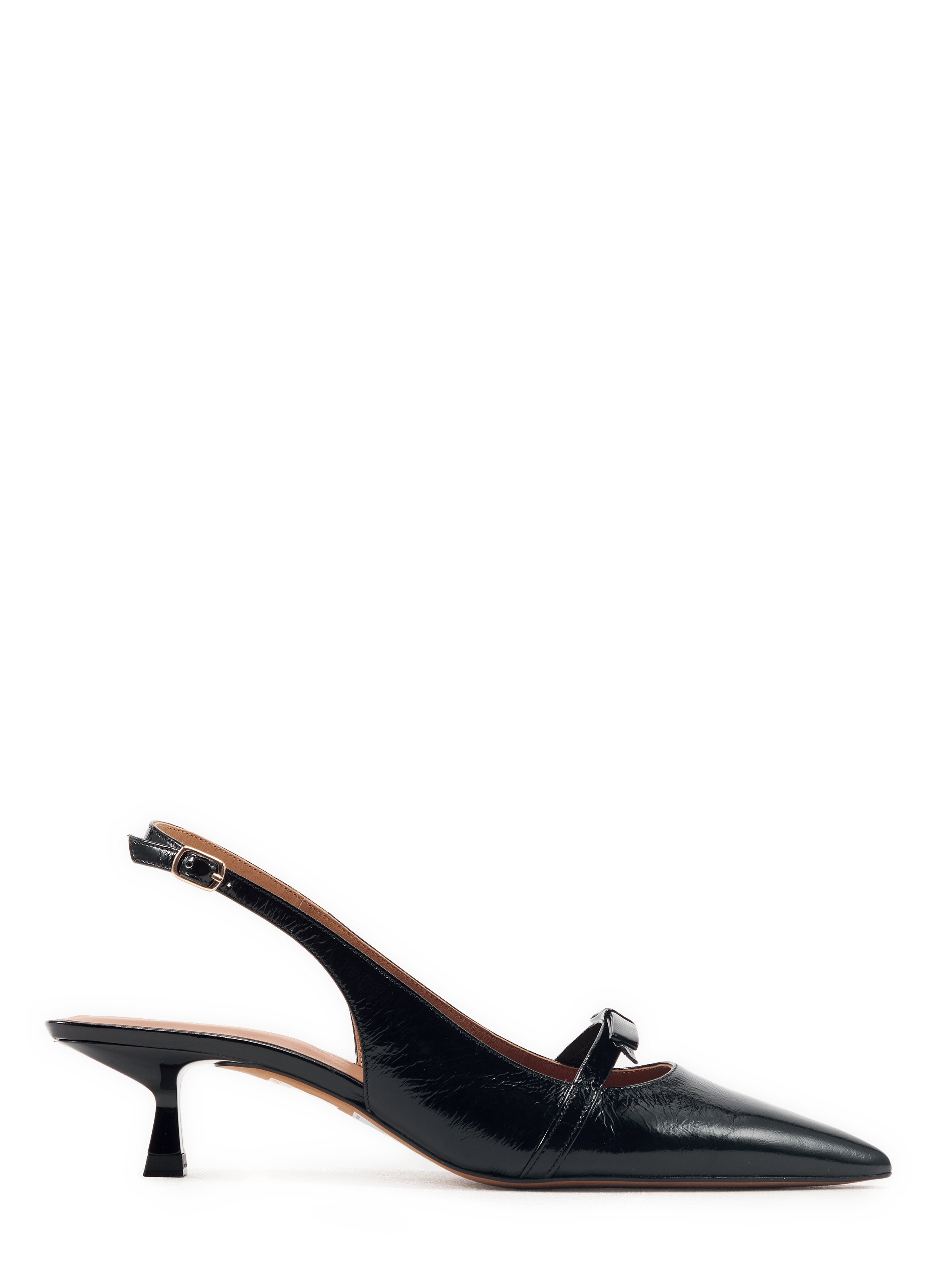 Slingback New Charlotte en cuir de chèvre SAISON 1865 Noir