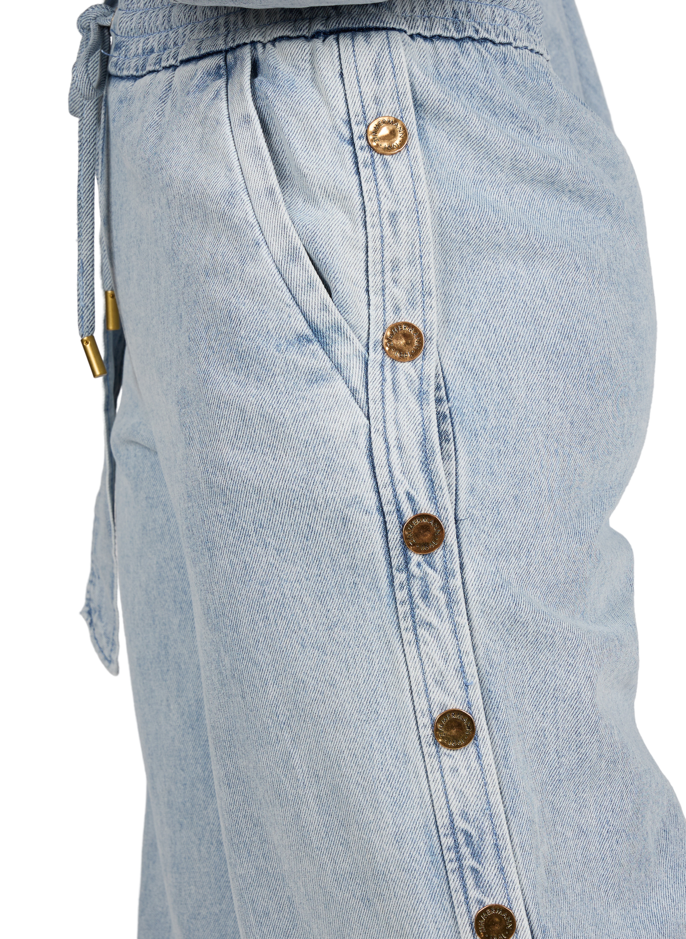 Rebellion cotton denim pants ZIMMERMANN Blue