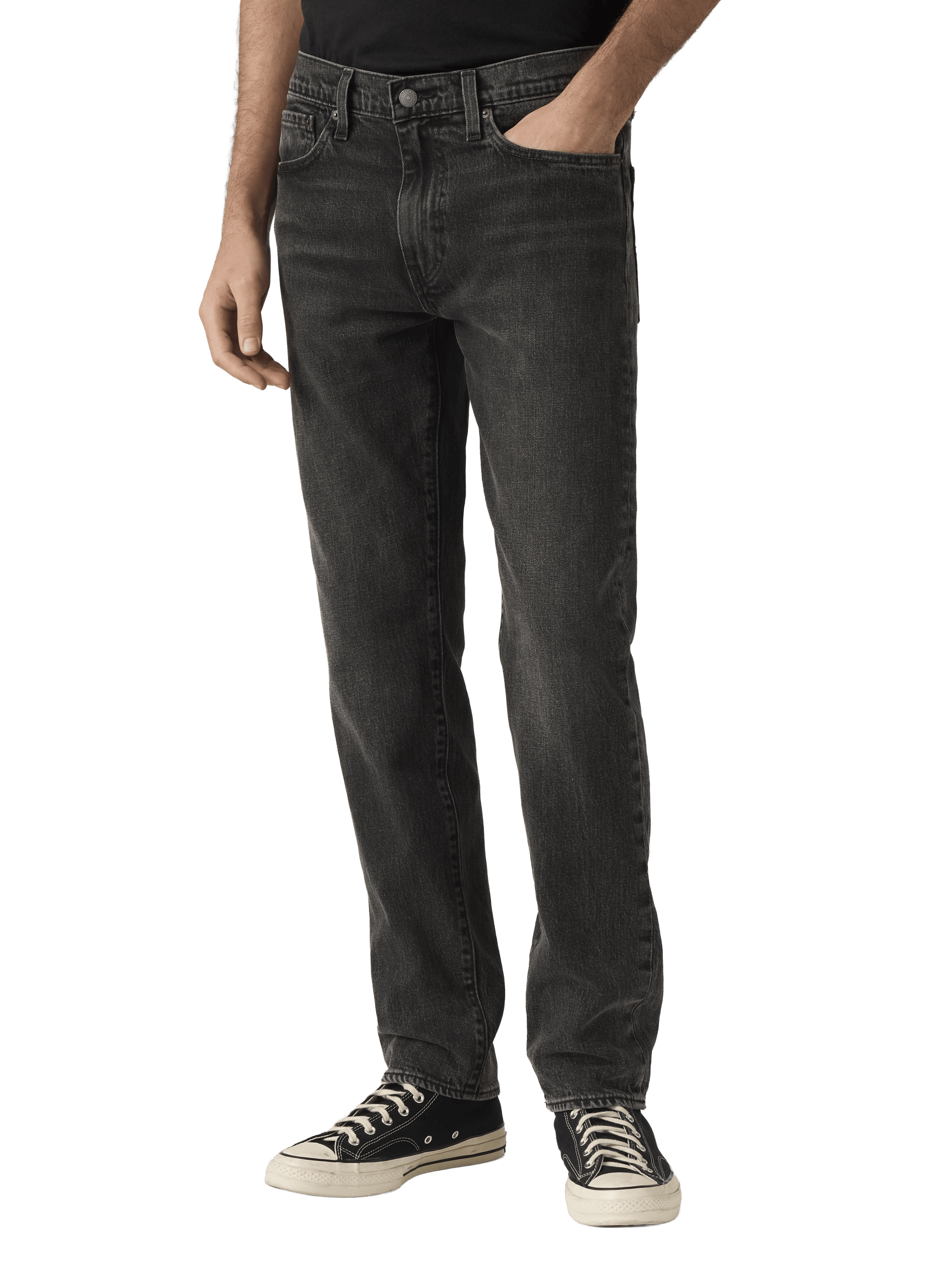 Jean droit en coton mélangé LEVI'S Noir