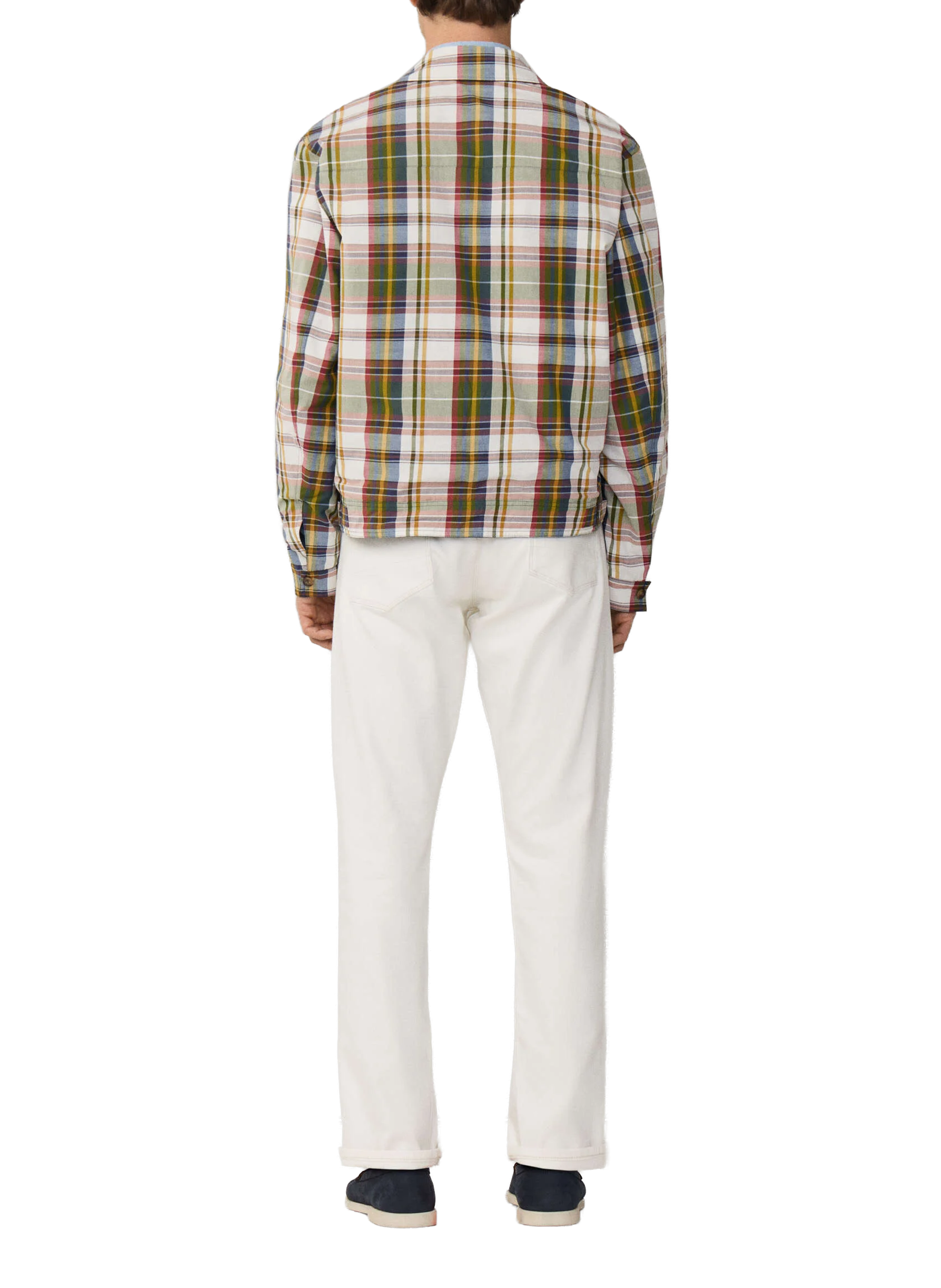 Reversible jacket in mixed linen and cotton FACONNABLE Blue