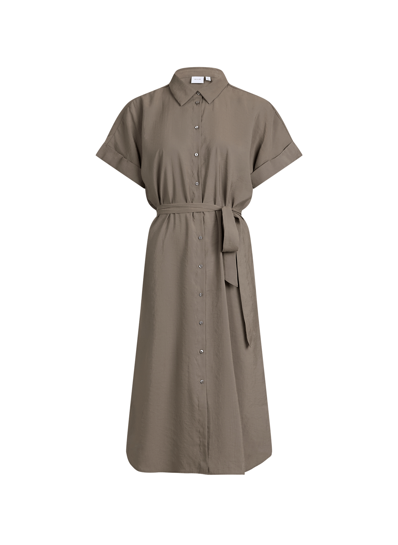 Loose long shirt dress VILA Grey