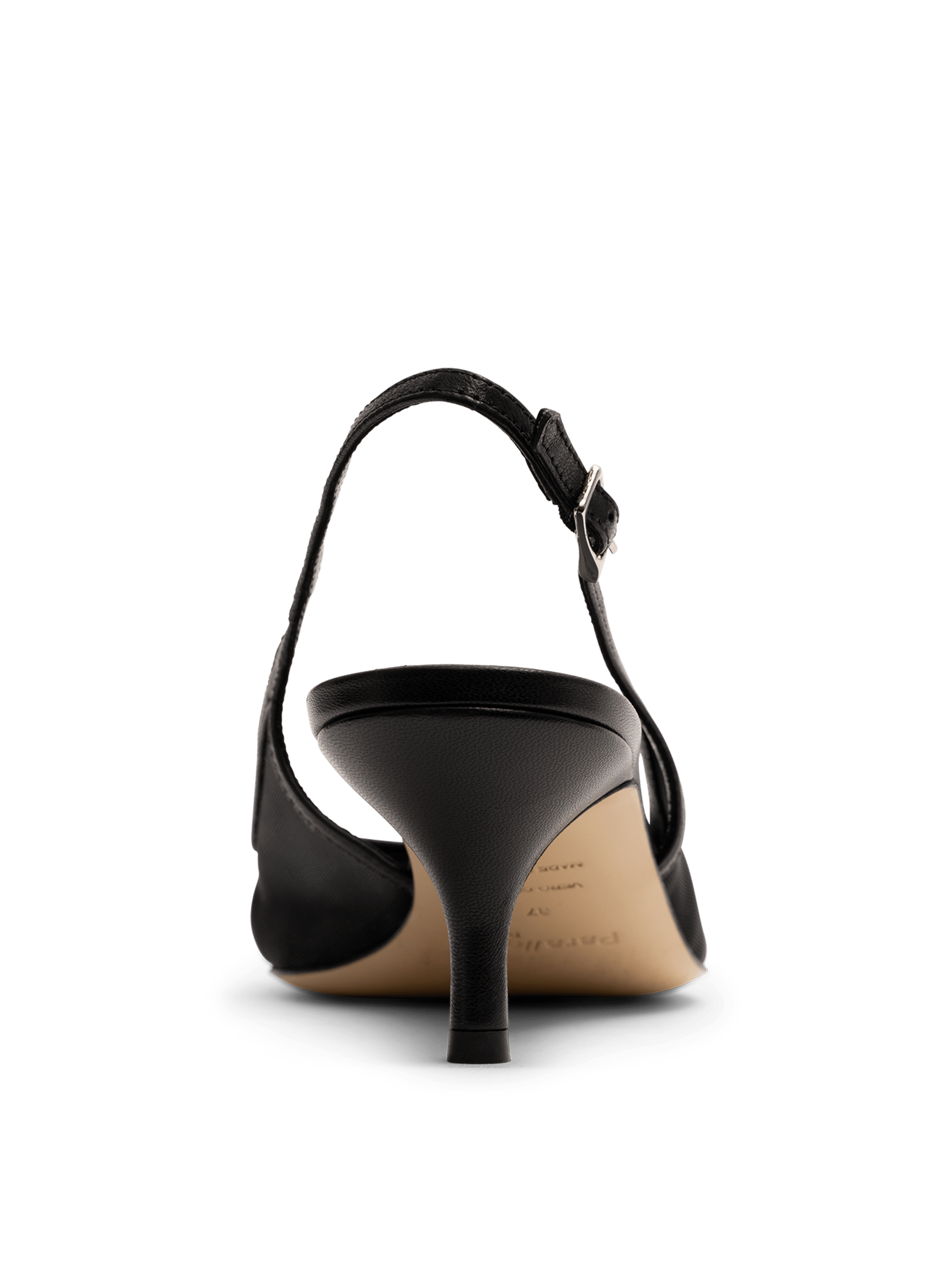 Sling back alfi en resille / nappa PARALLELE Noir