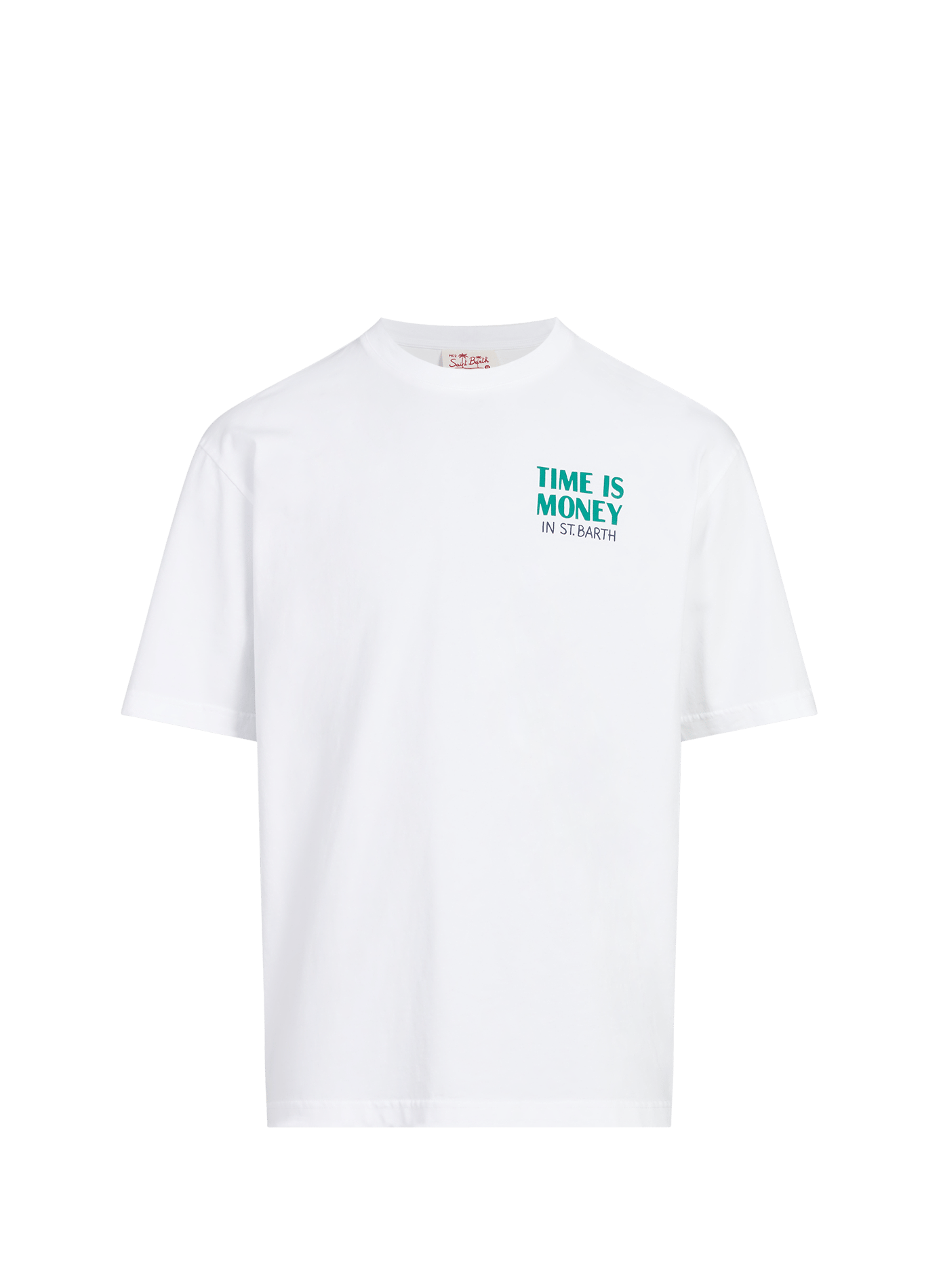 T-shirt ample sérigraphié en coton MC2 SAINT BARTH Blanc