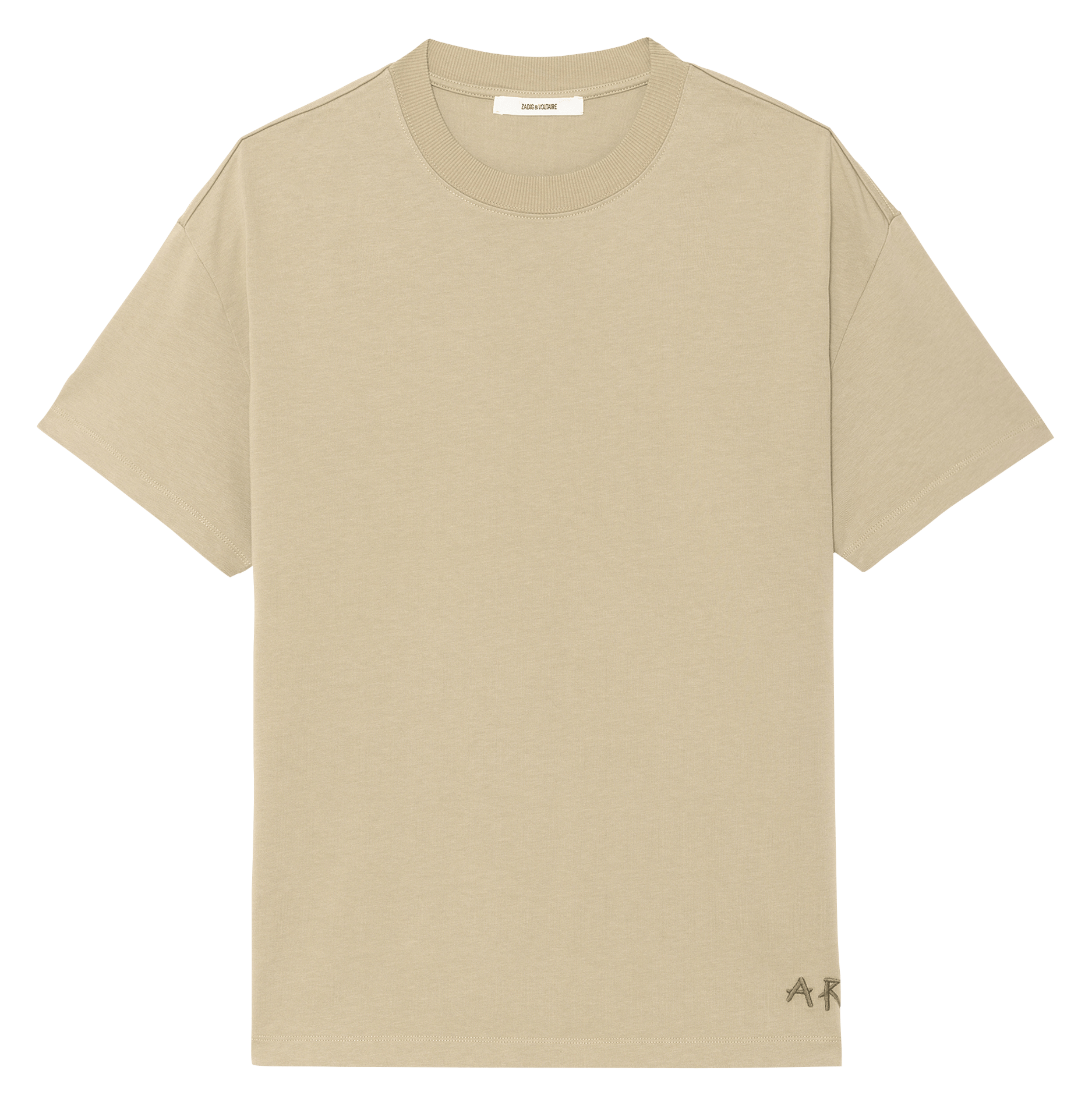Tee-shirt col rond en coton bio teddy ZADIG&VOLTAIRE Beige