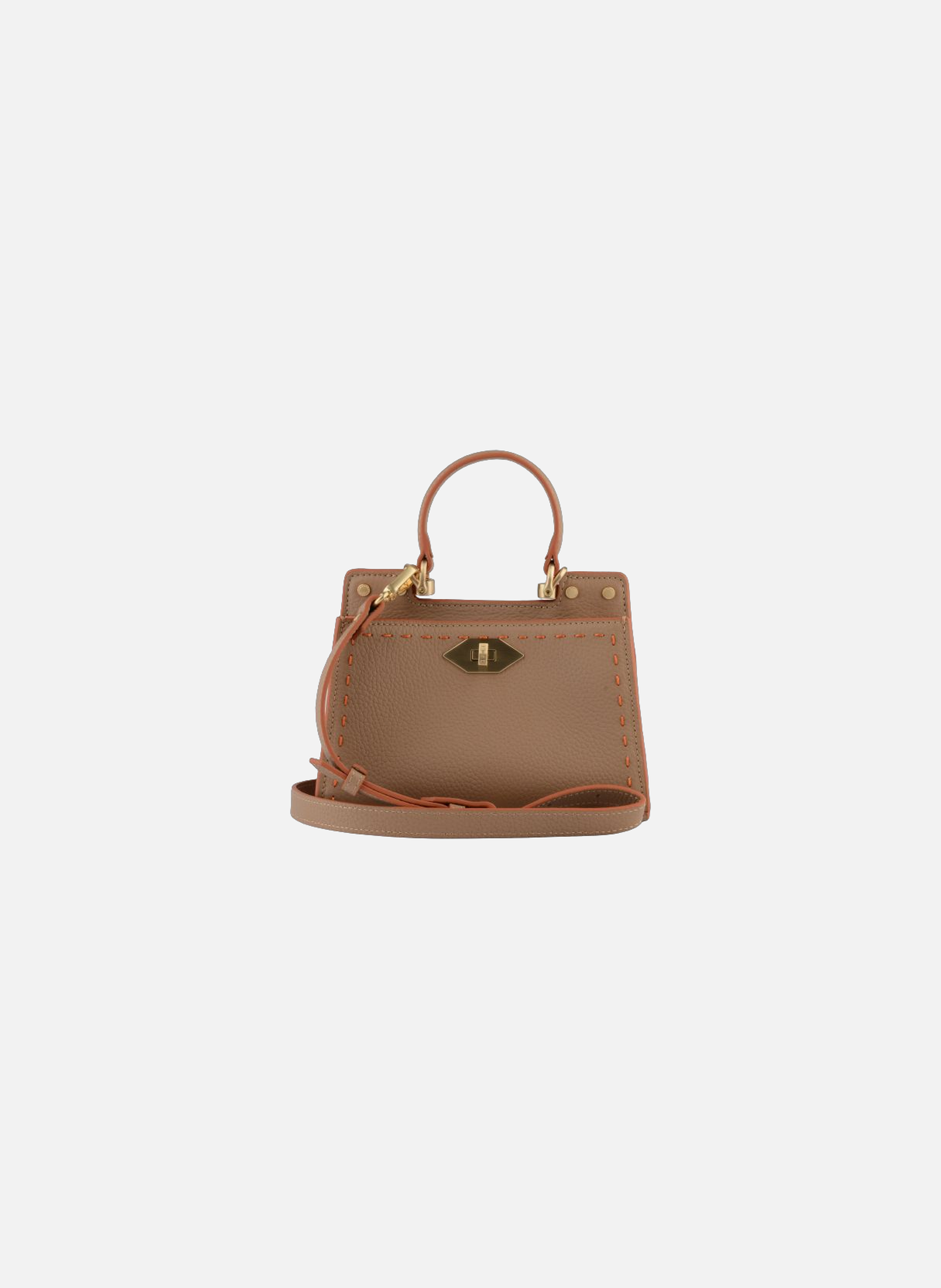 Trianon | sac à main micro en cuir de vachette POURCHET Orange