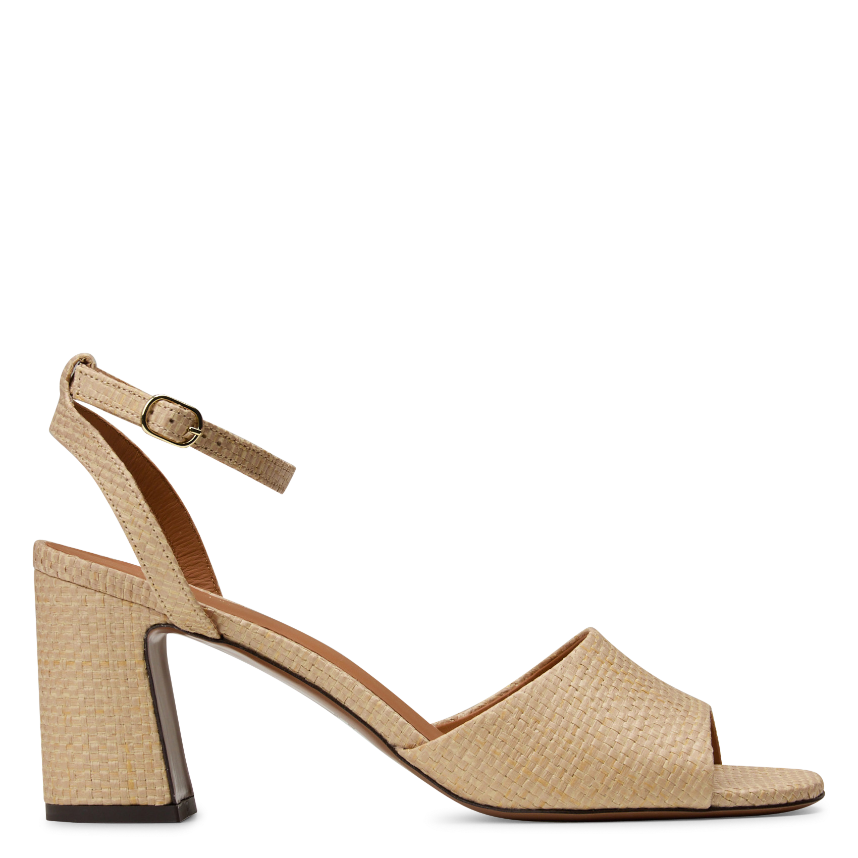 Sandales à talons en raphia n°789 RIVECOUR Beige