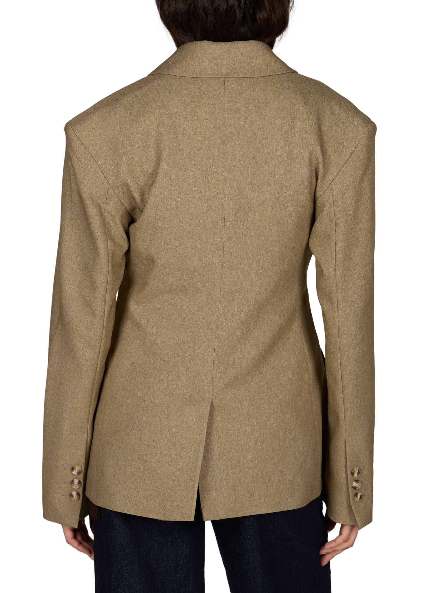 Blazer cintré à col tailleur TOPSHOP Gris