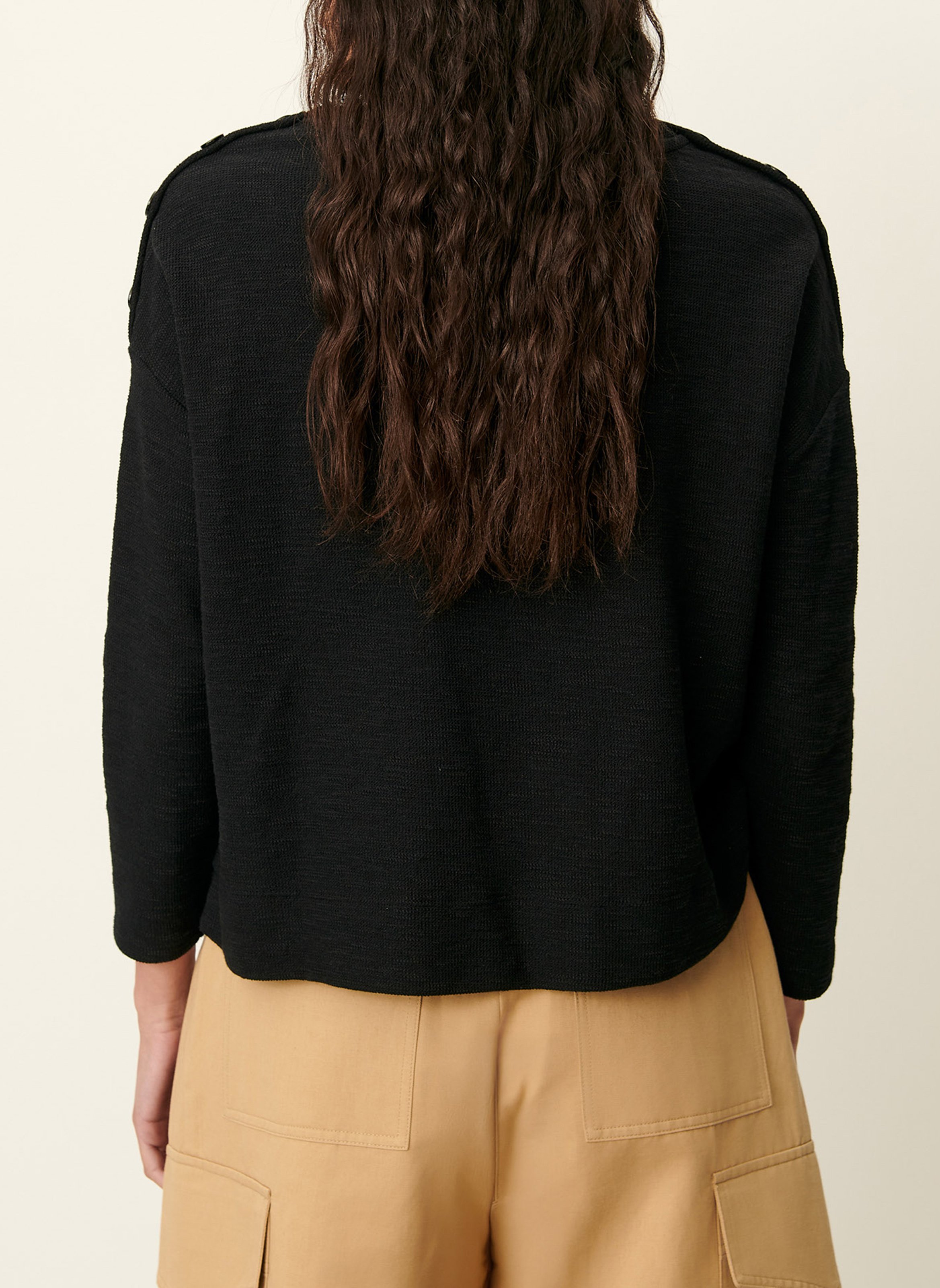 Pull col rond en coton mélangé austin SESSUN Noir