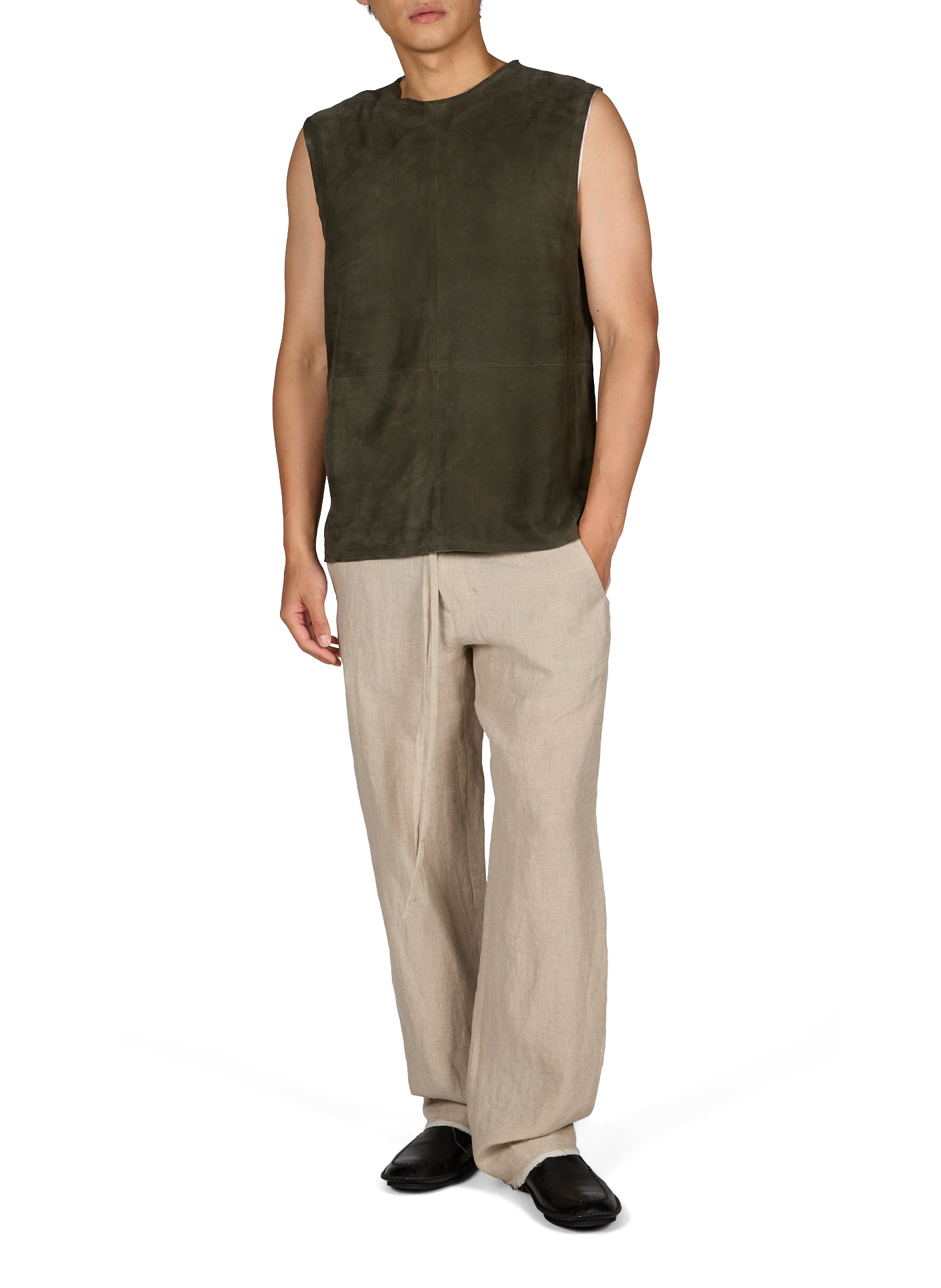 Tanktop mit Wildlederfutter SONIA CARRASCO Khaki