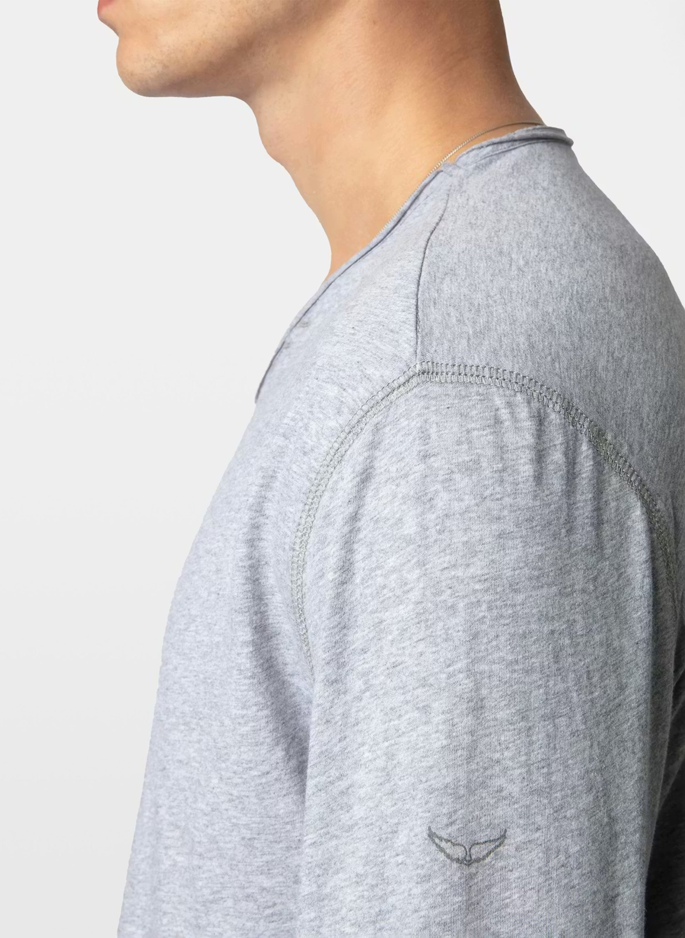 Tes-shirt droit en coton bio monastir ZADIG&VOLTAIRE Gris