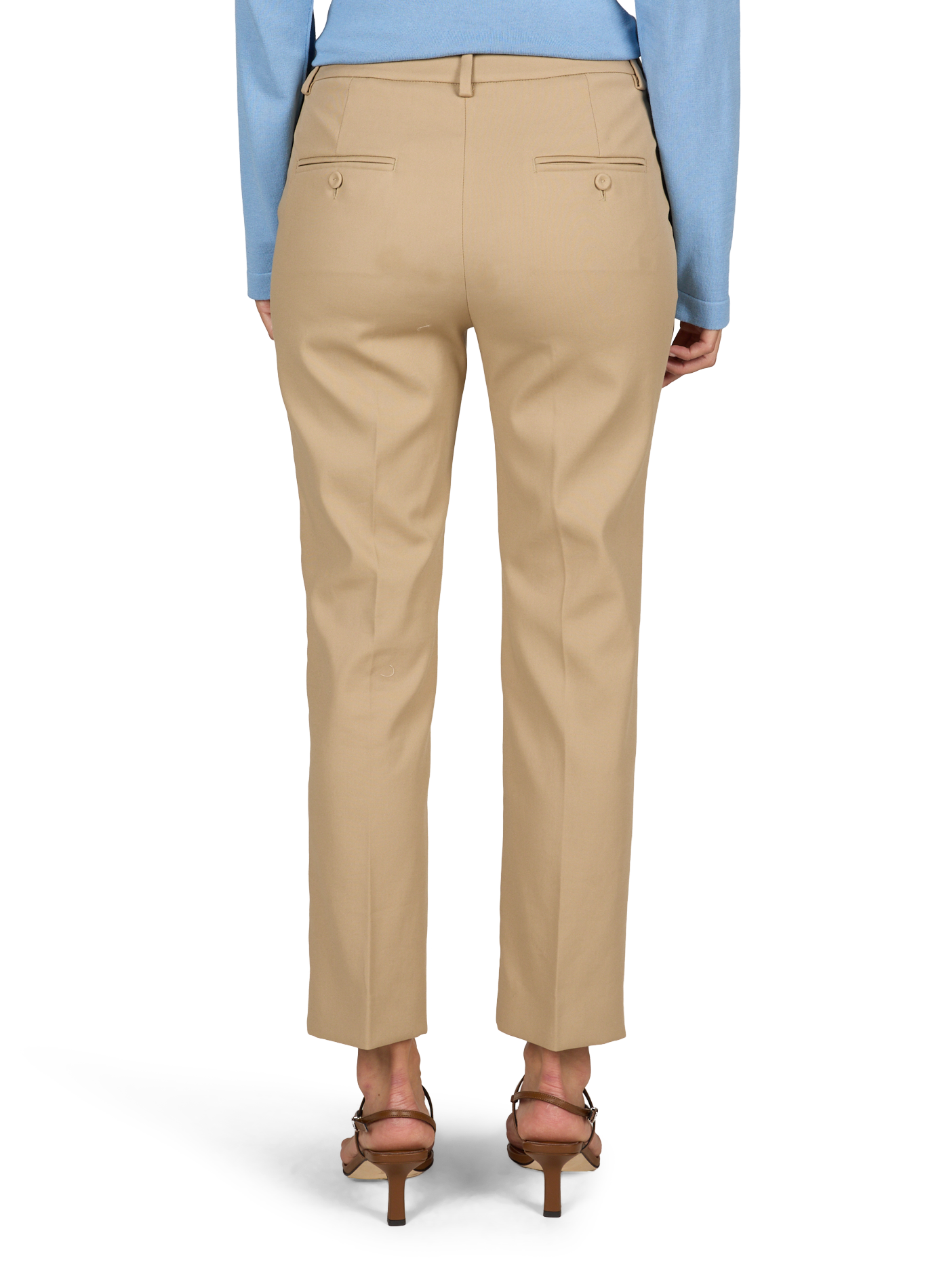 Slim pleated pants in stretch cotton MAX MARA WEEK END Brown