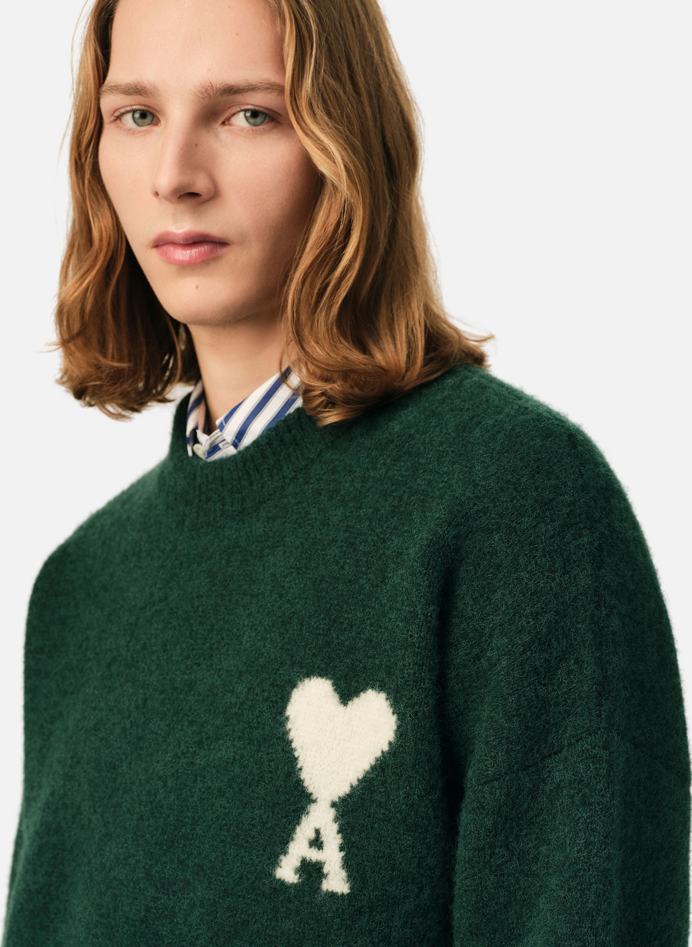 Pull unisexe en alpaga ami de coeur AMI PARIS Vert