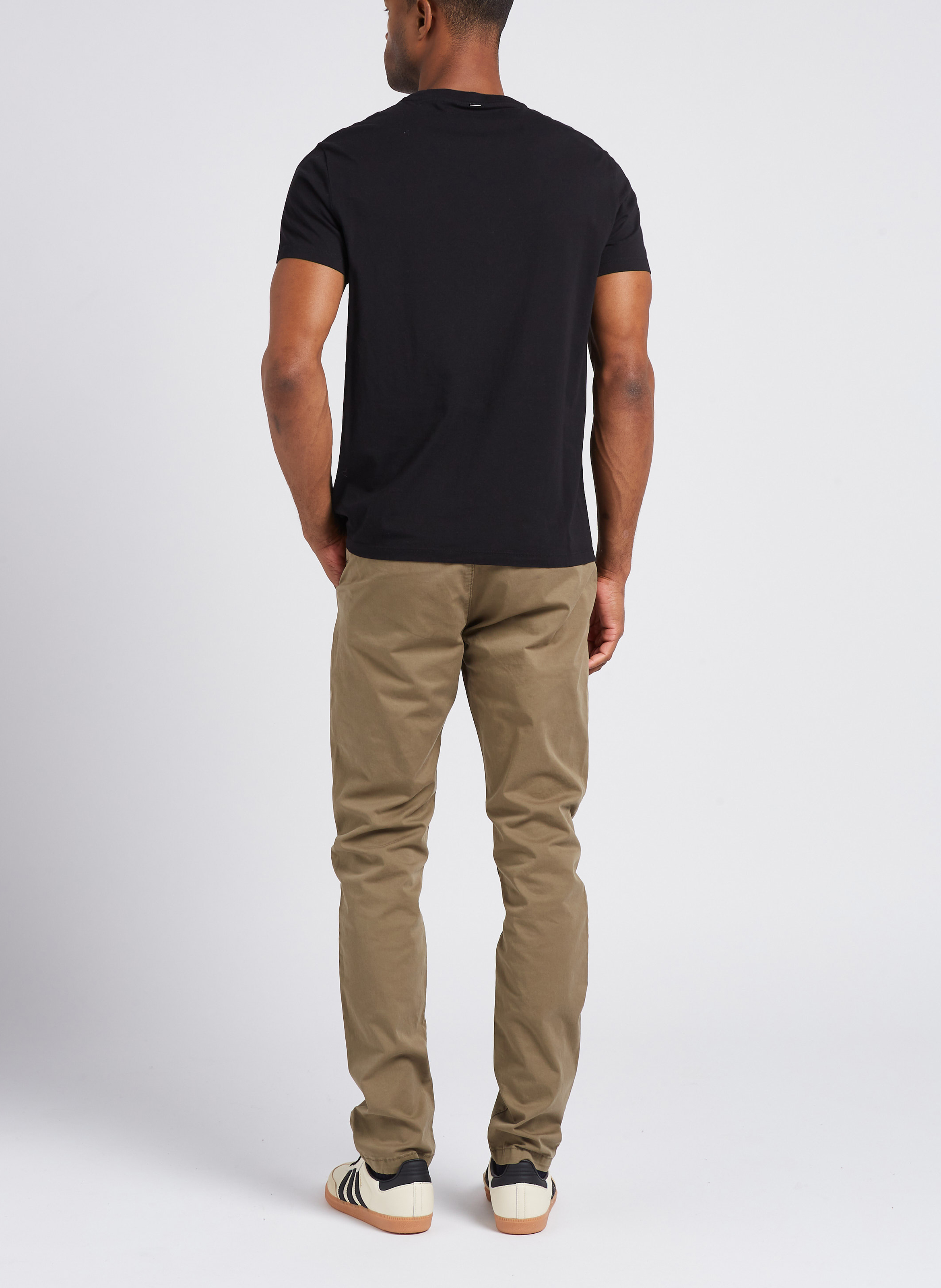 Chino slim fit en coton mélangé IKKS Kaki