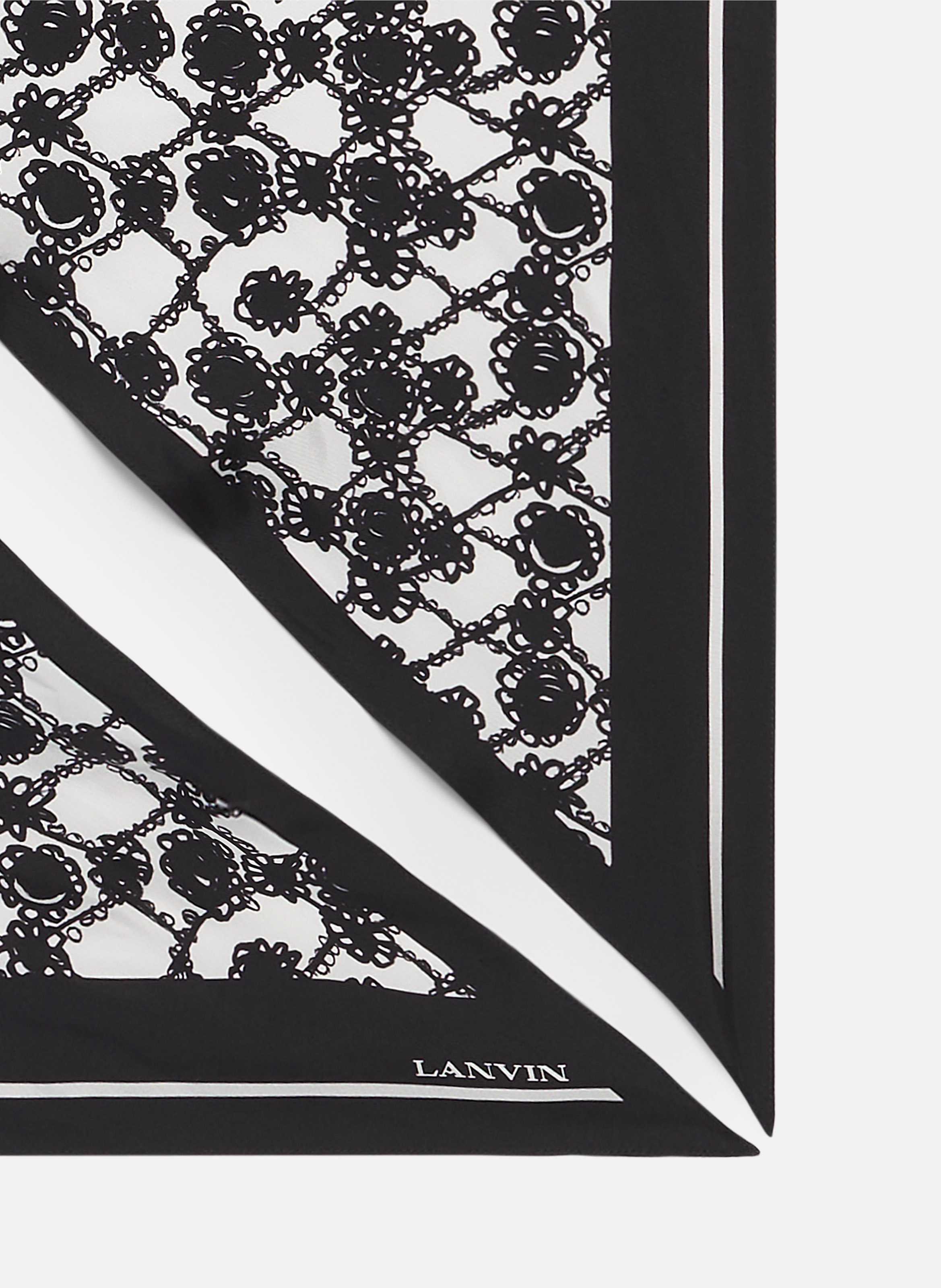 Top bijou motif marguerites LANVIN Blanc