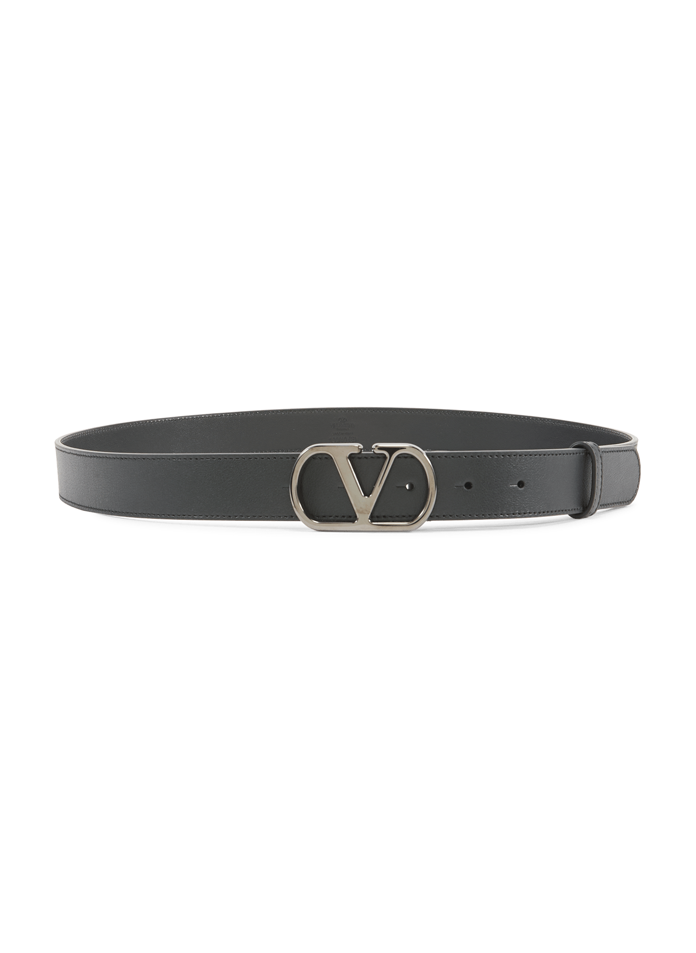 Calf leather logo belt VALENTINO Black