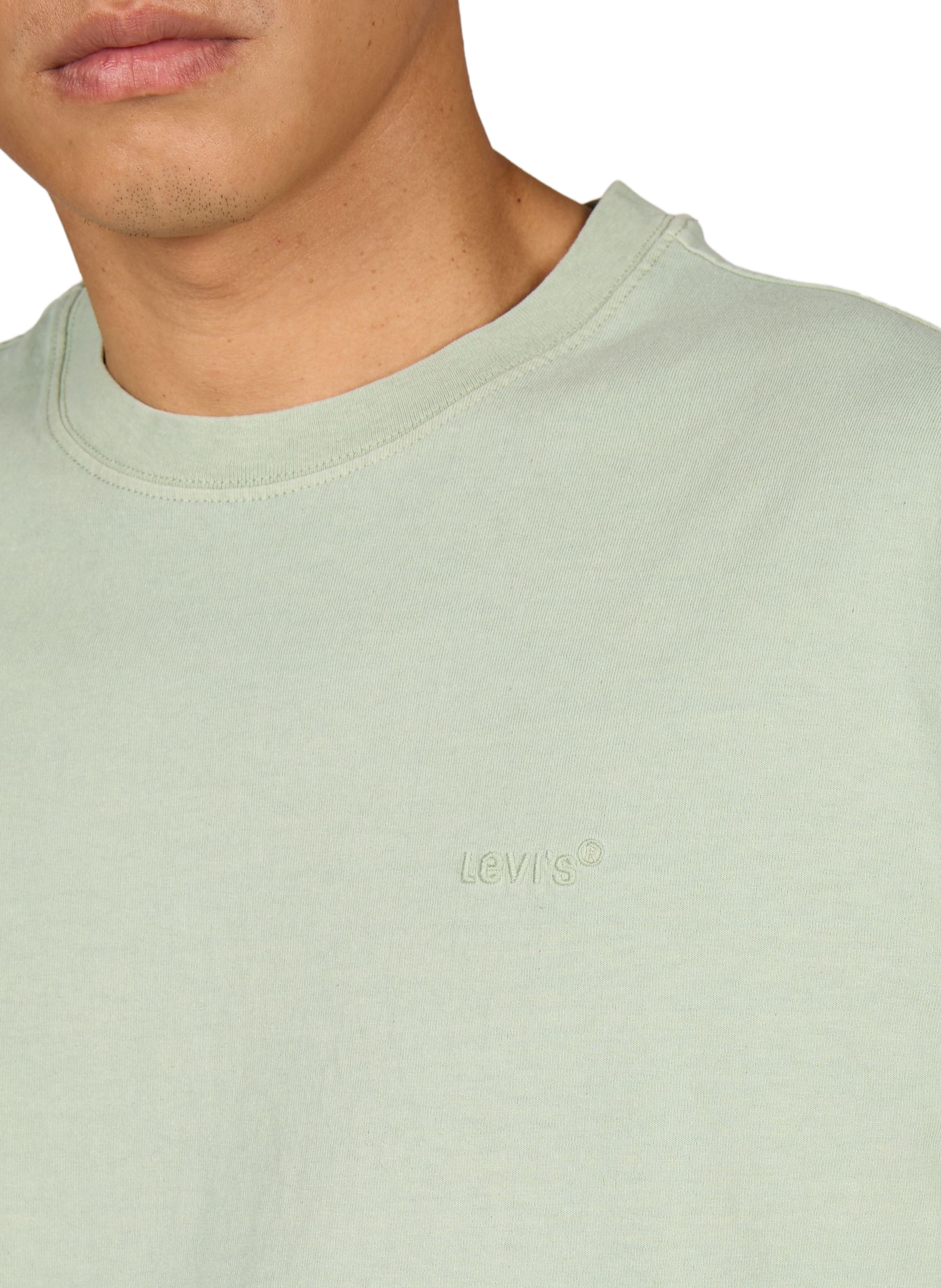 T-shirt met ronde hals van katoen LEVI'S Groen
