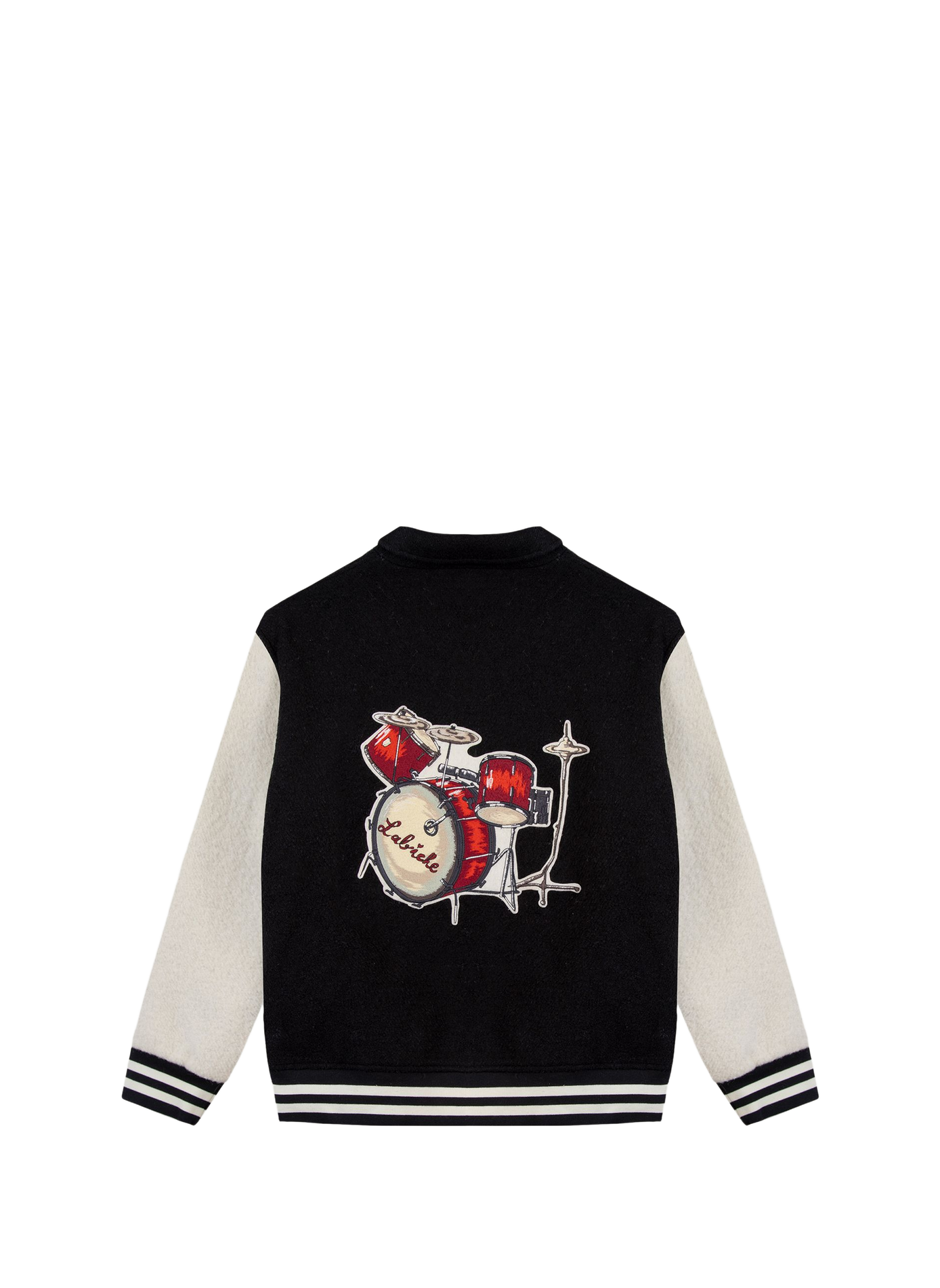 Veste brodée Nicot Drums en laine MAISON LABICHE Noir