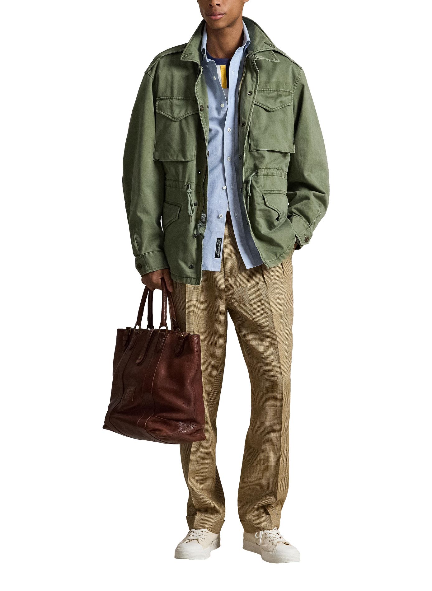 Veste à fermeture zippée en coton POLO RALPH LAUREN Vert
