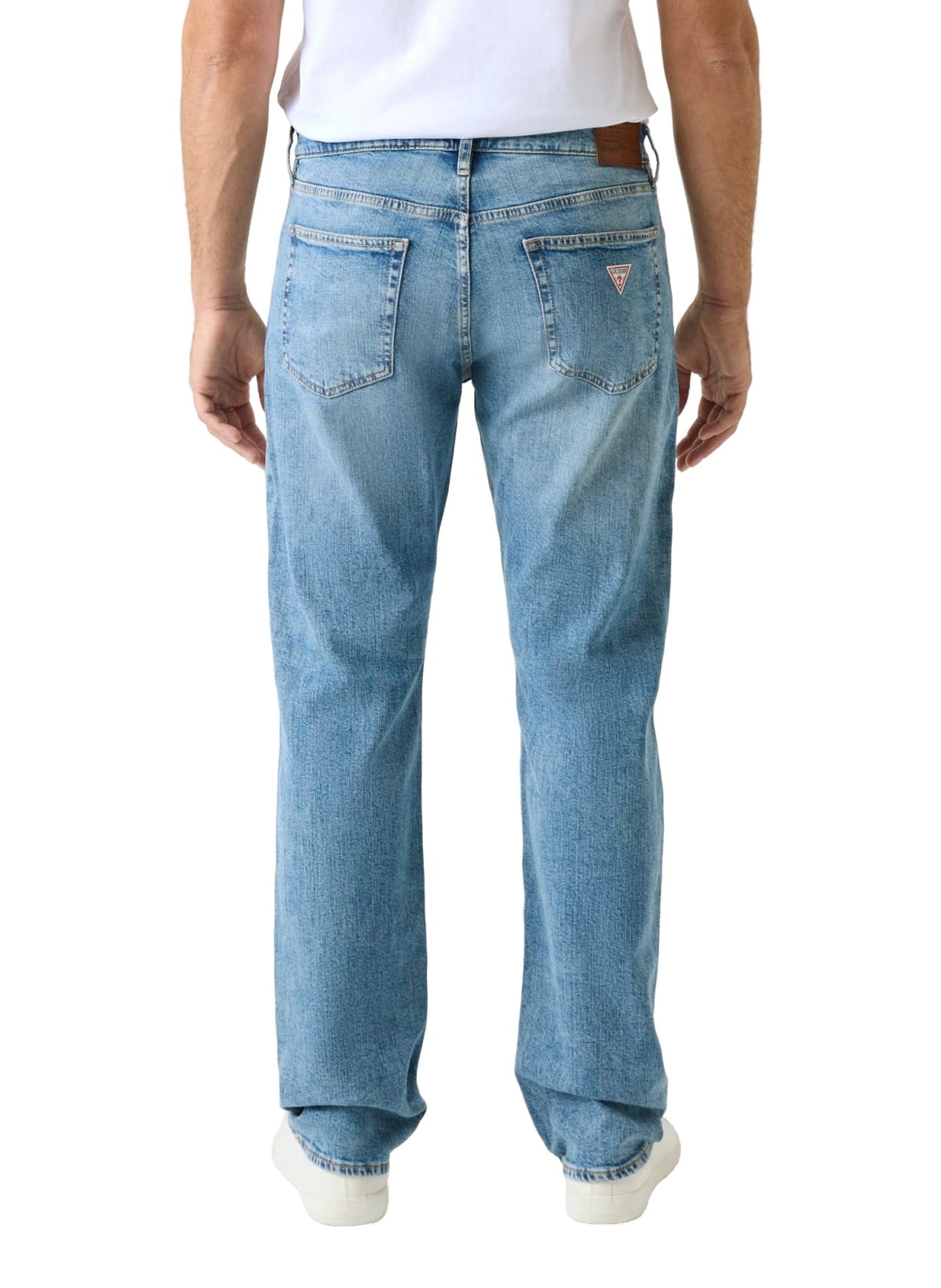Straight-leg cotton-blend jeans GUESS Blue