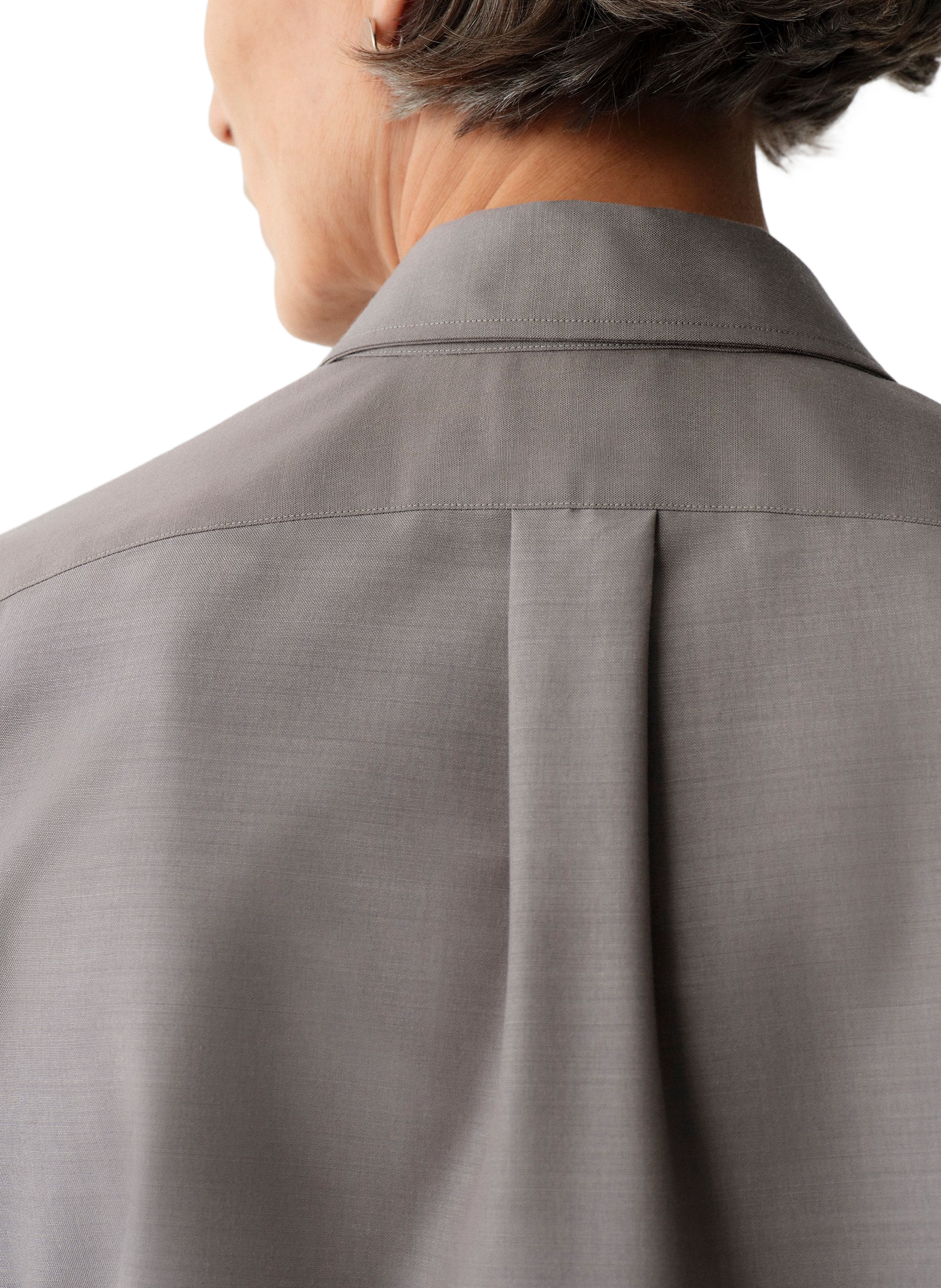 Sophie straight shirt in wool and silk CALVIN KLEIN COLLECTION Grey