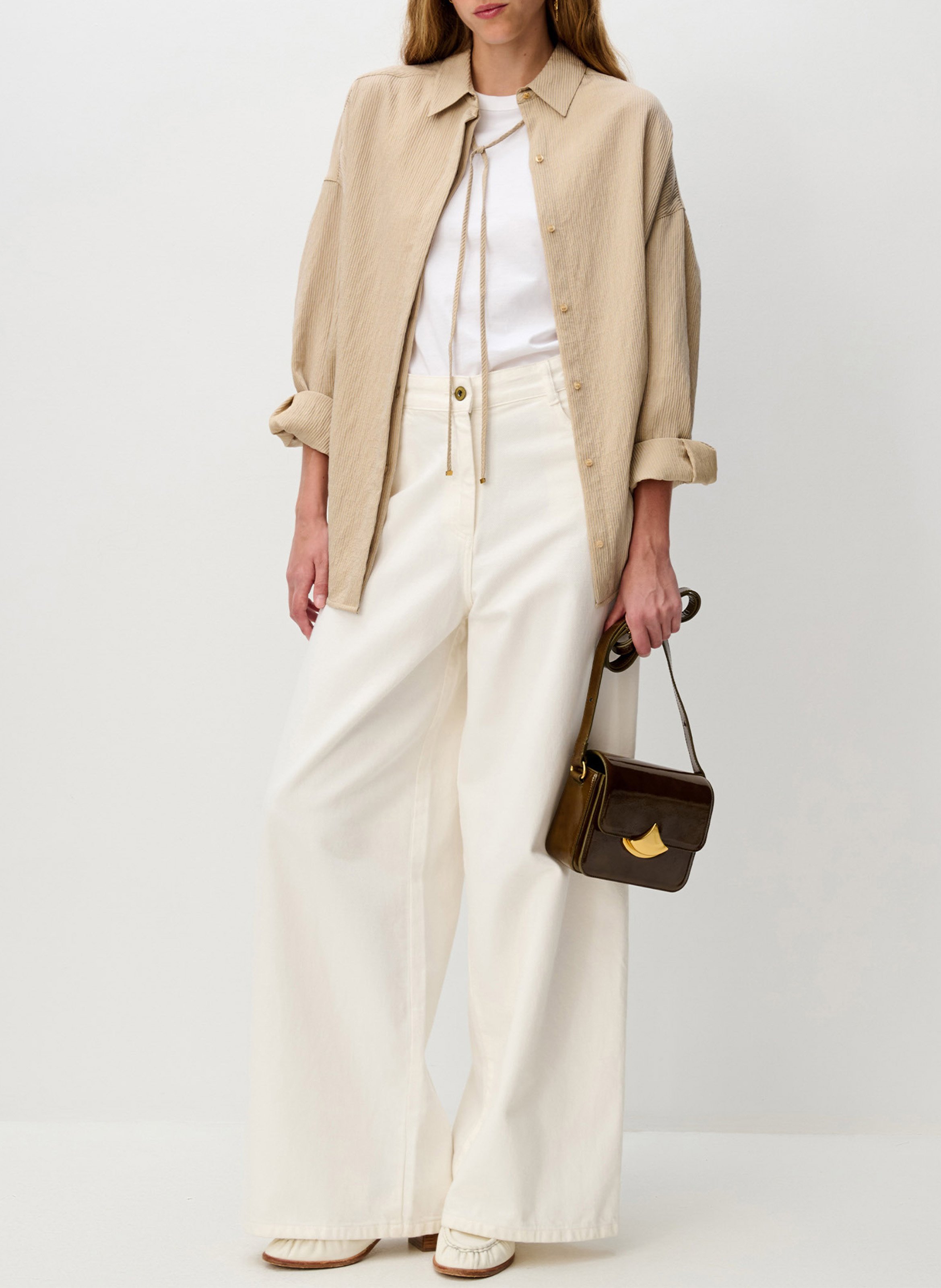 Chemise droite col classique liza SESSUN Beige