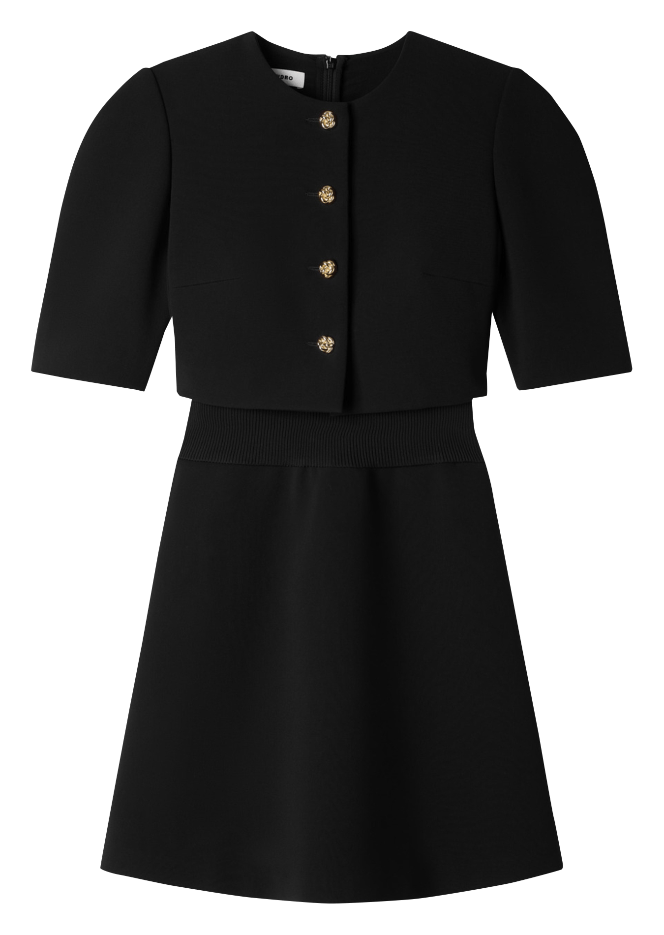 Robe cintrée col rond 2 en 1 SANDRO Noir