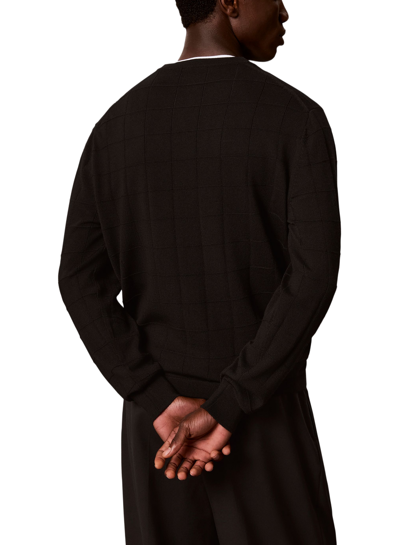Straight merino wool jumper | Black CALVIN KLEIN Men