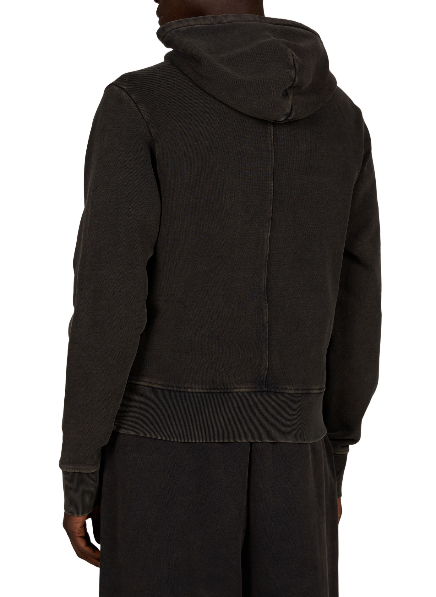Straight zip-up cotton sweatshirt ENTIRE STUDIOS Black