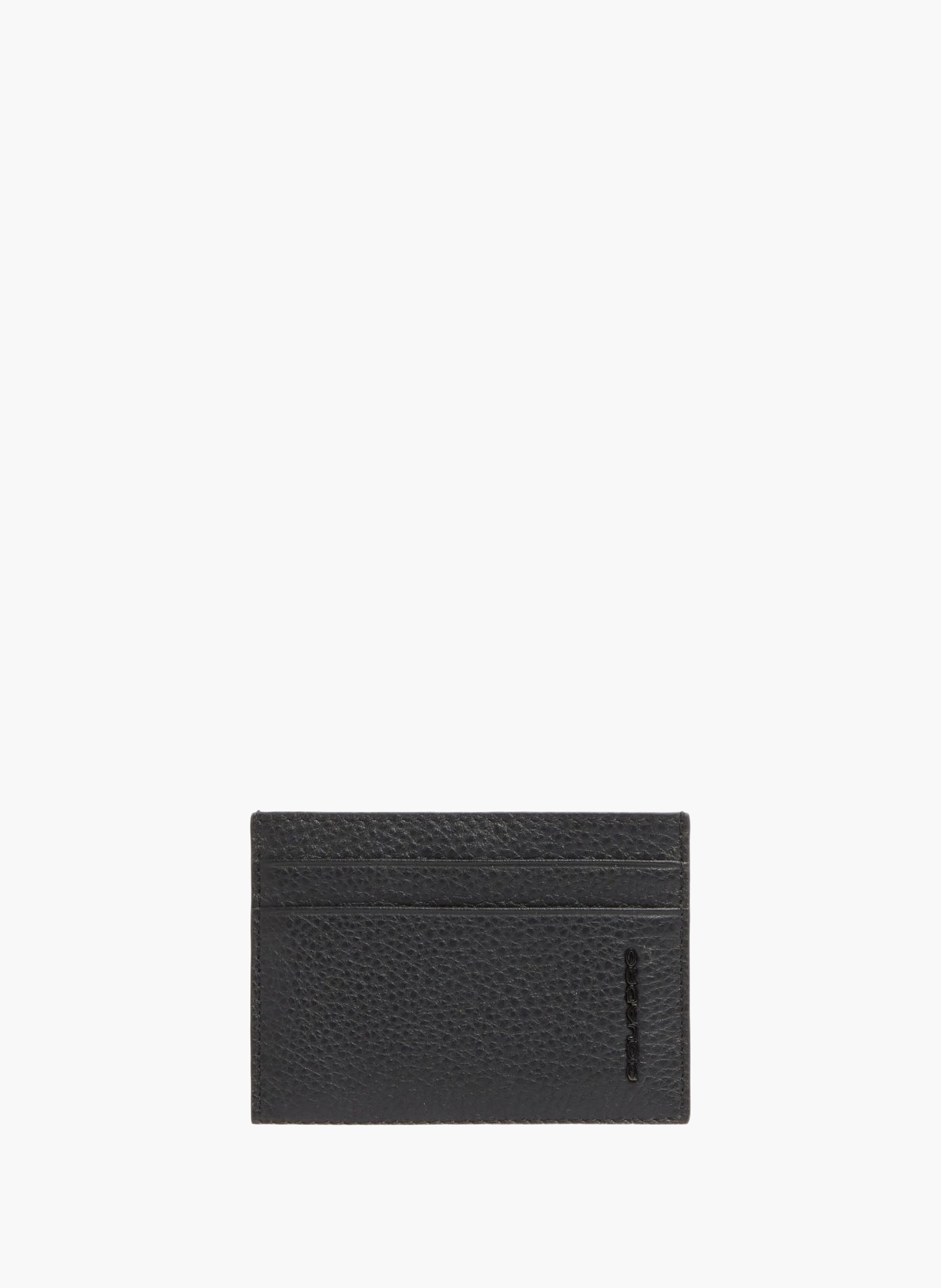 Creditcardhouder voor heren van dun leer PIQUADRO Zwart