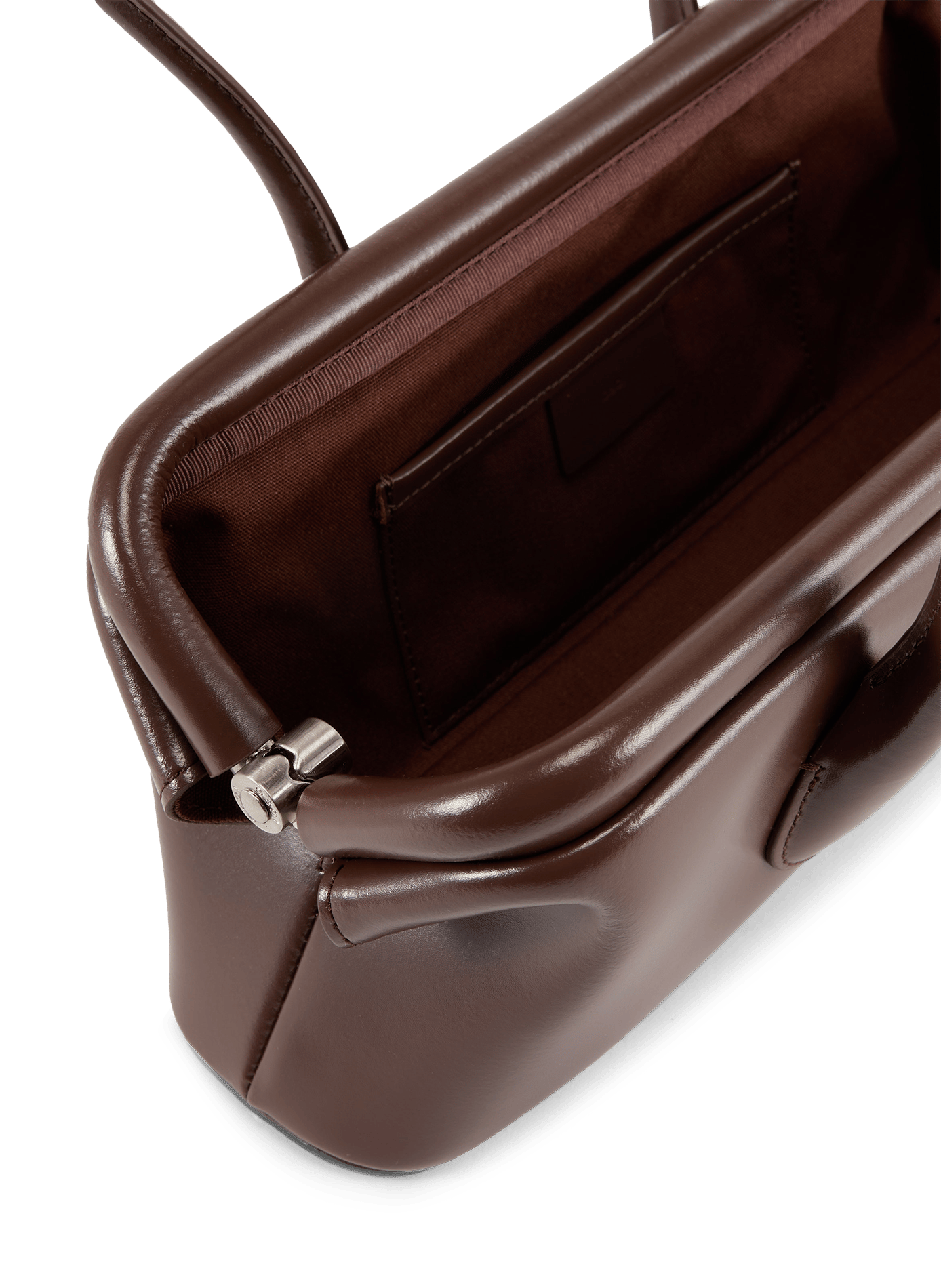 Sac porté épaule Boat Wide Mini en cuir | Marron OSOI Femme