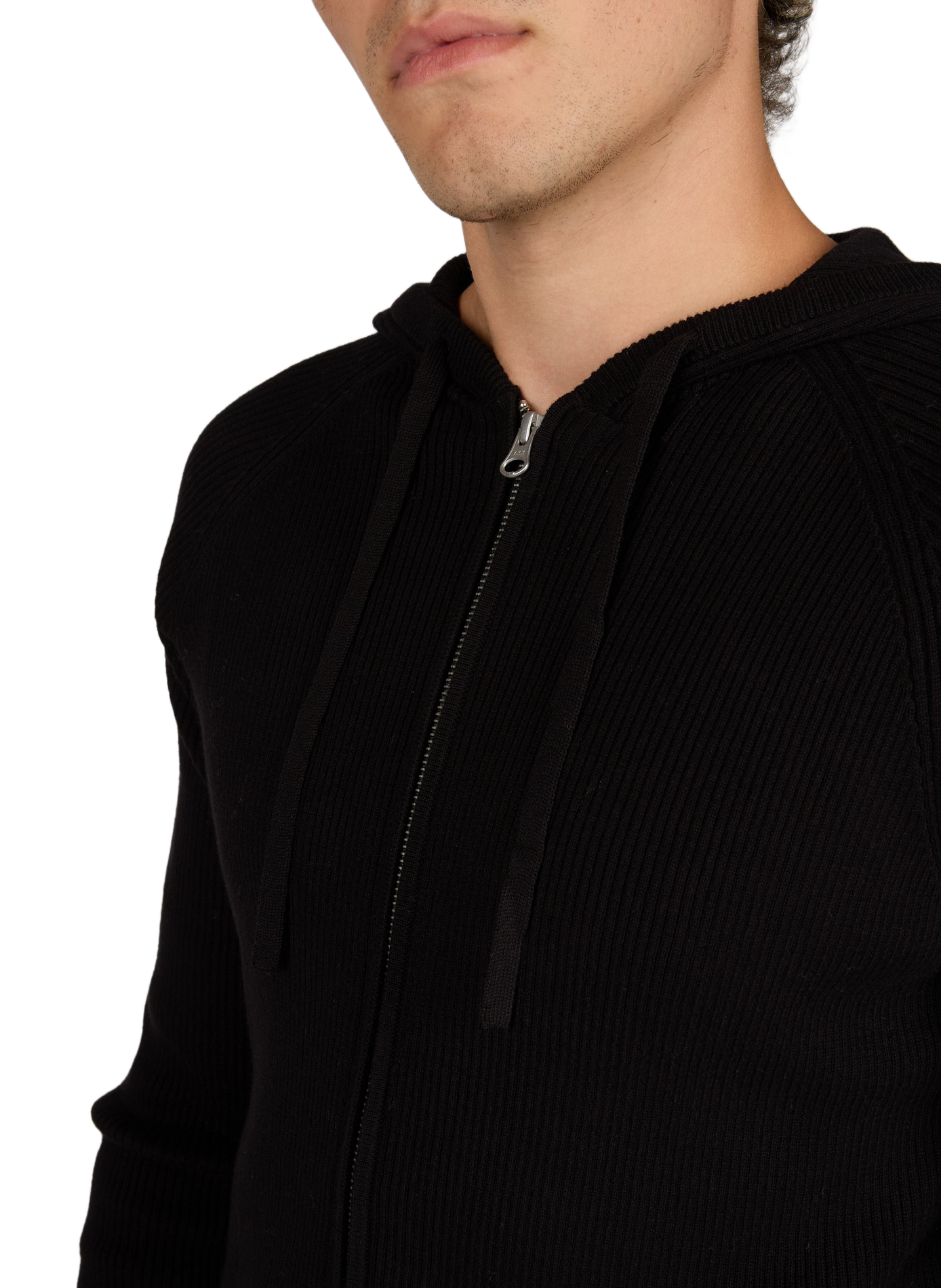 Gerader Kapuzenpullover aus Baumwolle CARRER Schwarz