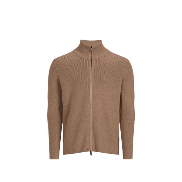 Gilet droit zippé en laine Gilet droit zippé en laine