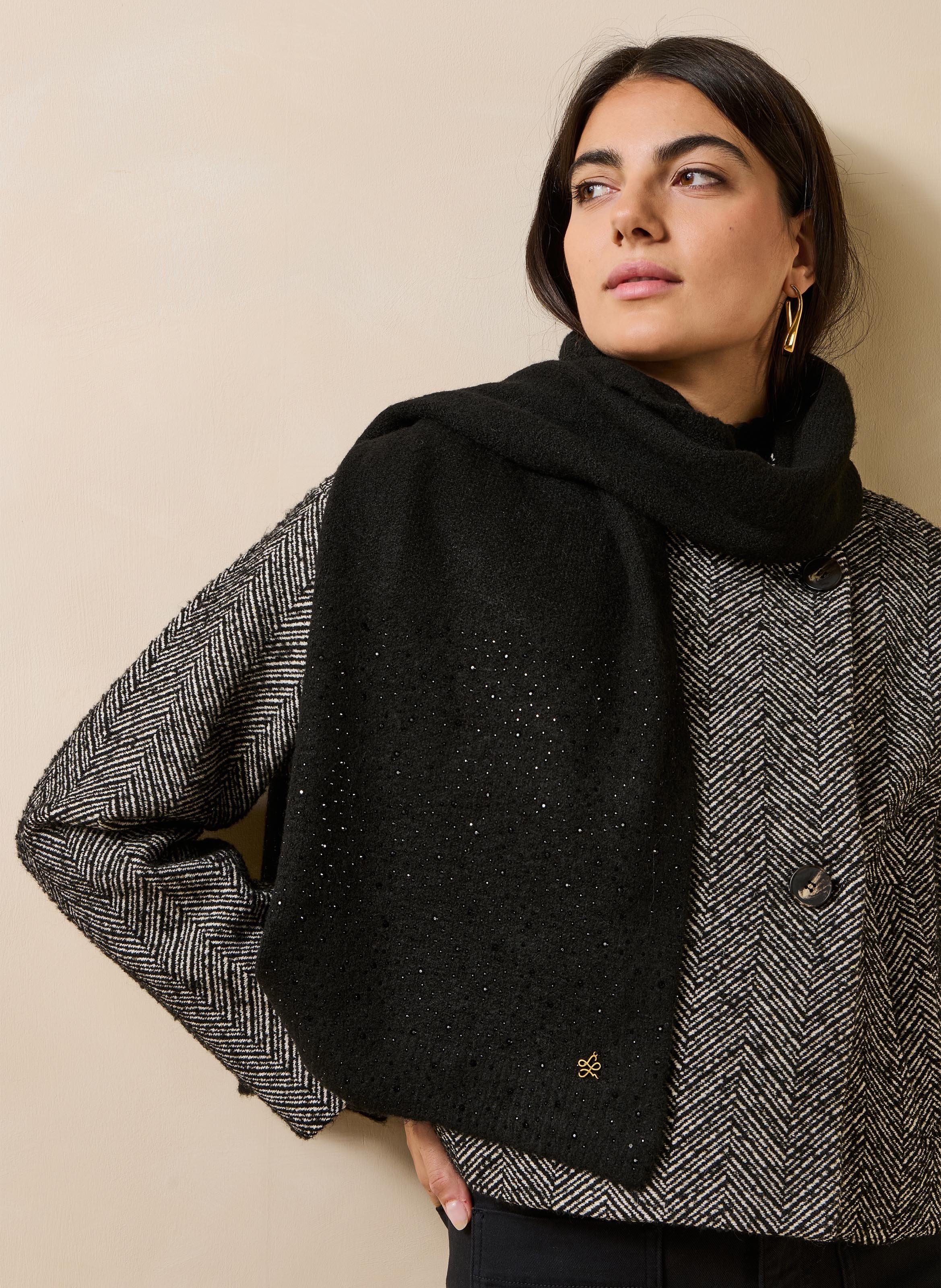 Sjaal met strass-steentjes LA FEE MARABOUTEE Zwart