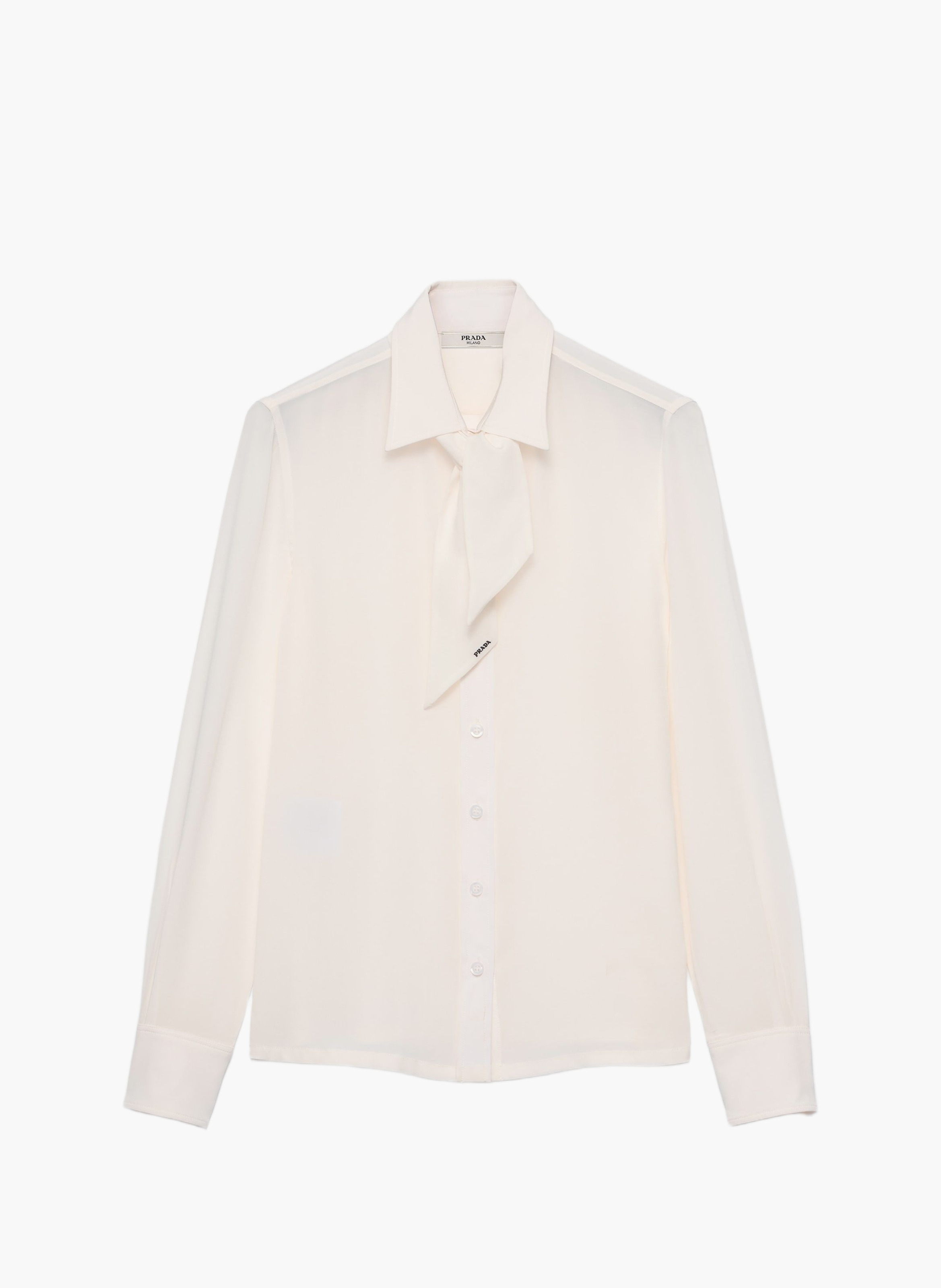 Chemise en crêpe de chine PRADA Beige