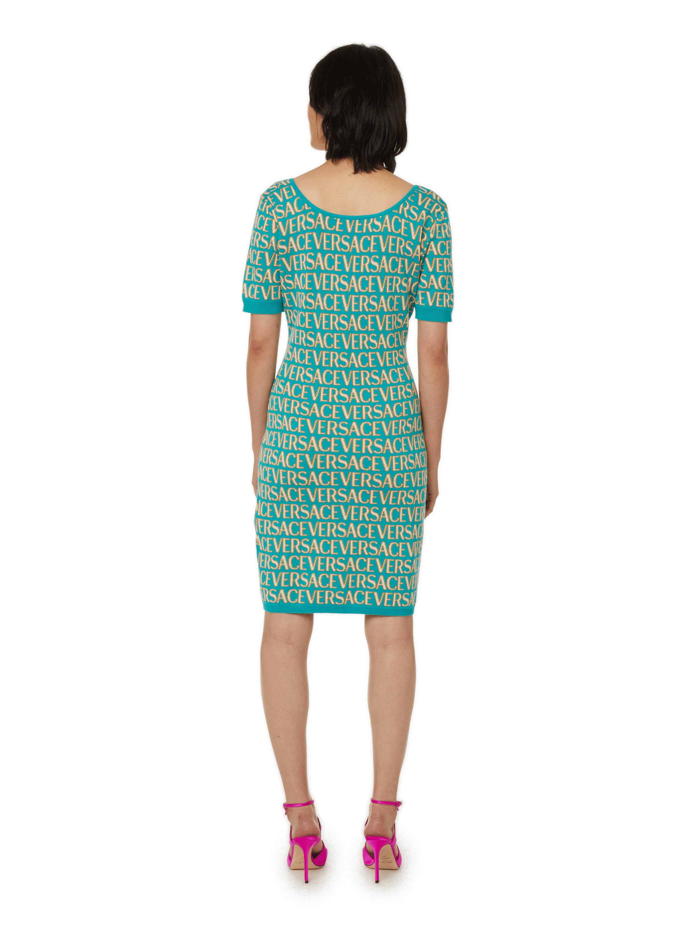 Robe en jacquard  VERSACE Bleu