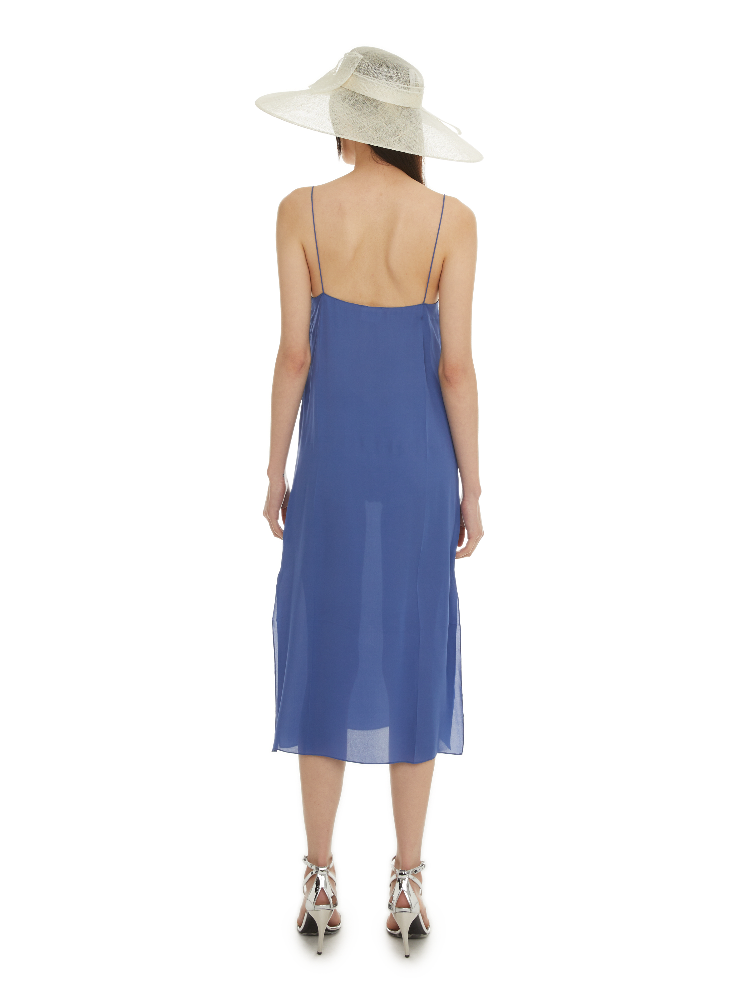 Robe midi en soie  KHAITE Bleu