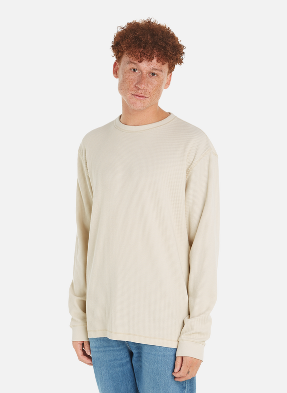 TOMMY HILFIGER Textured sweatshirt Beige