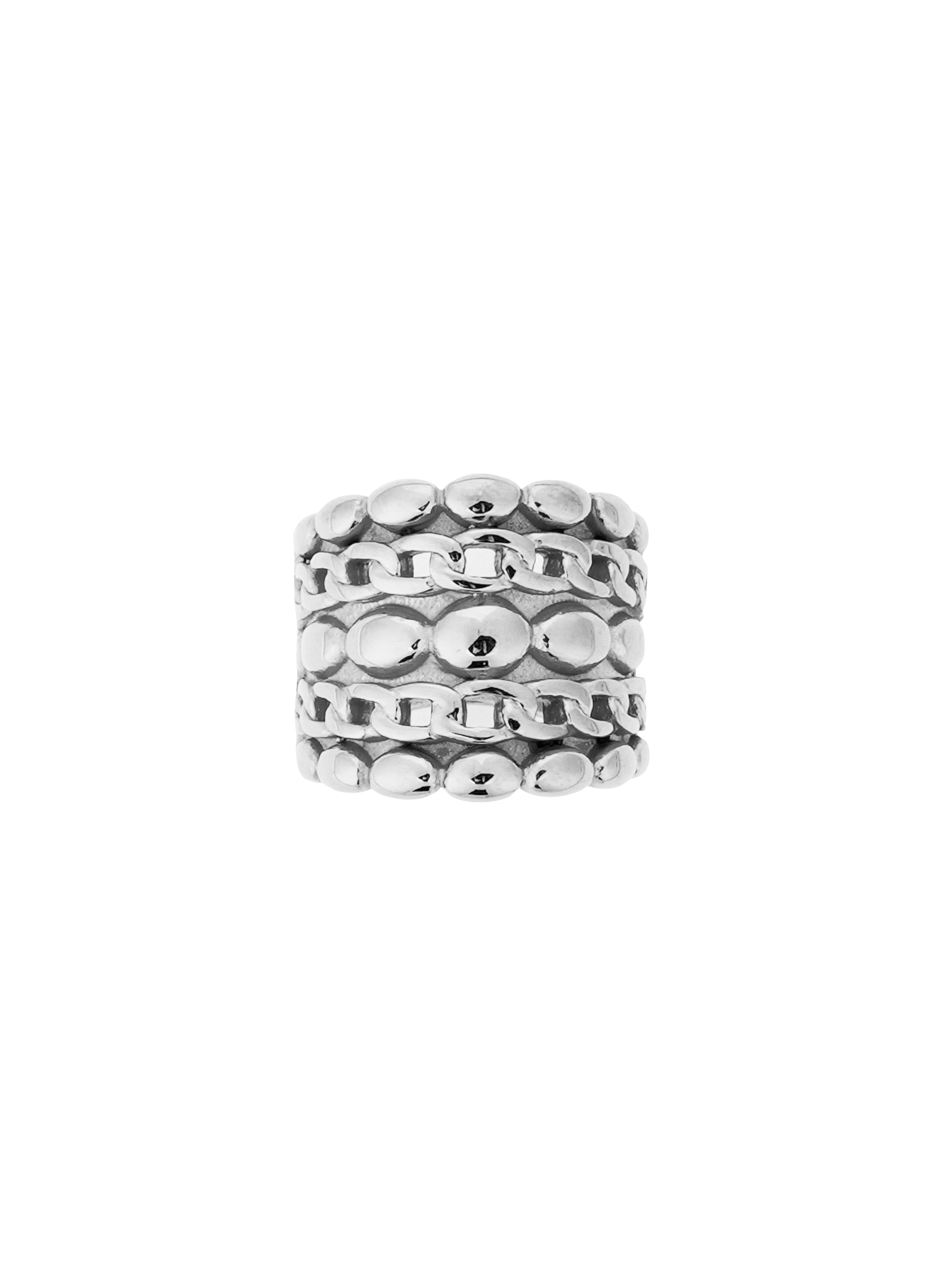 Bague en acier inoxydable hellenis HIPANEMA Argent