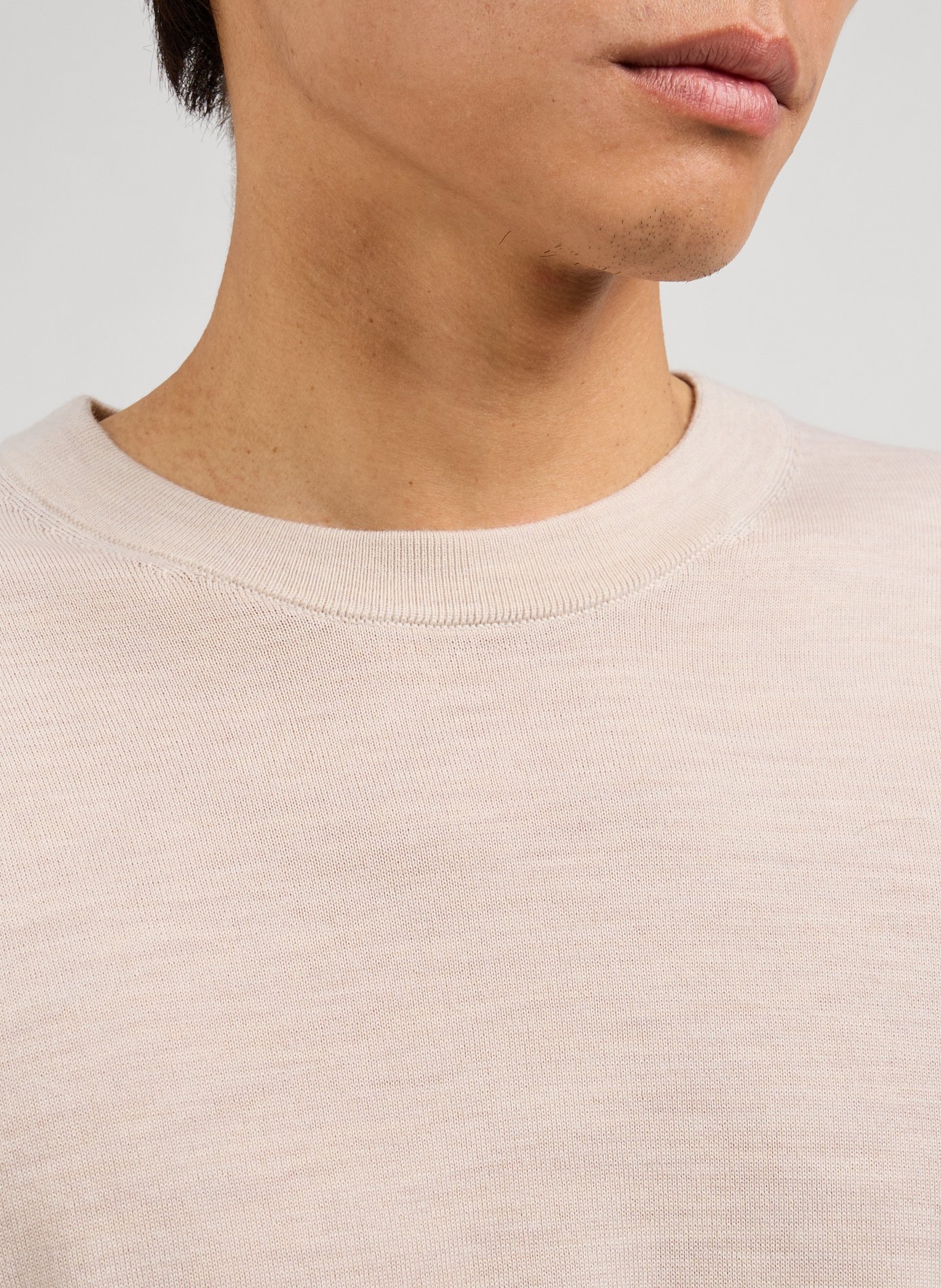 Crew-neck jumper SELECTED Beige