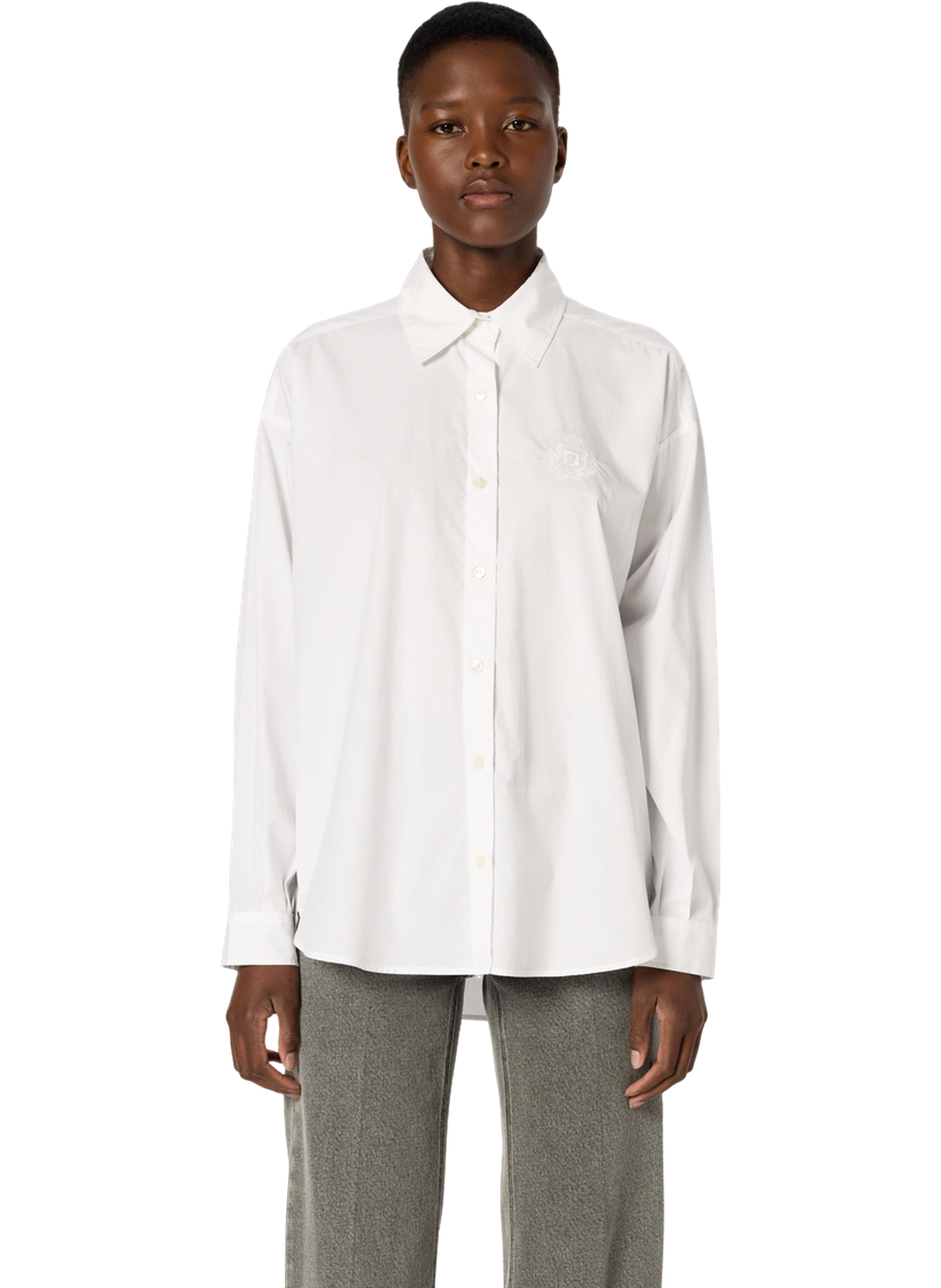 Chemise à blason en coton - alix GERARD DAREL Blanc