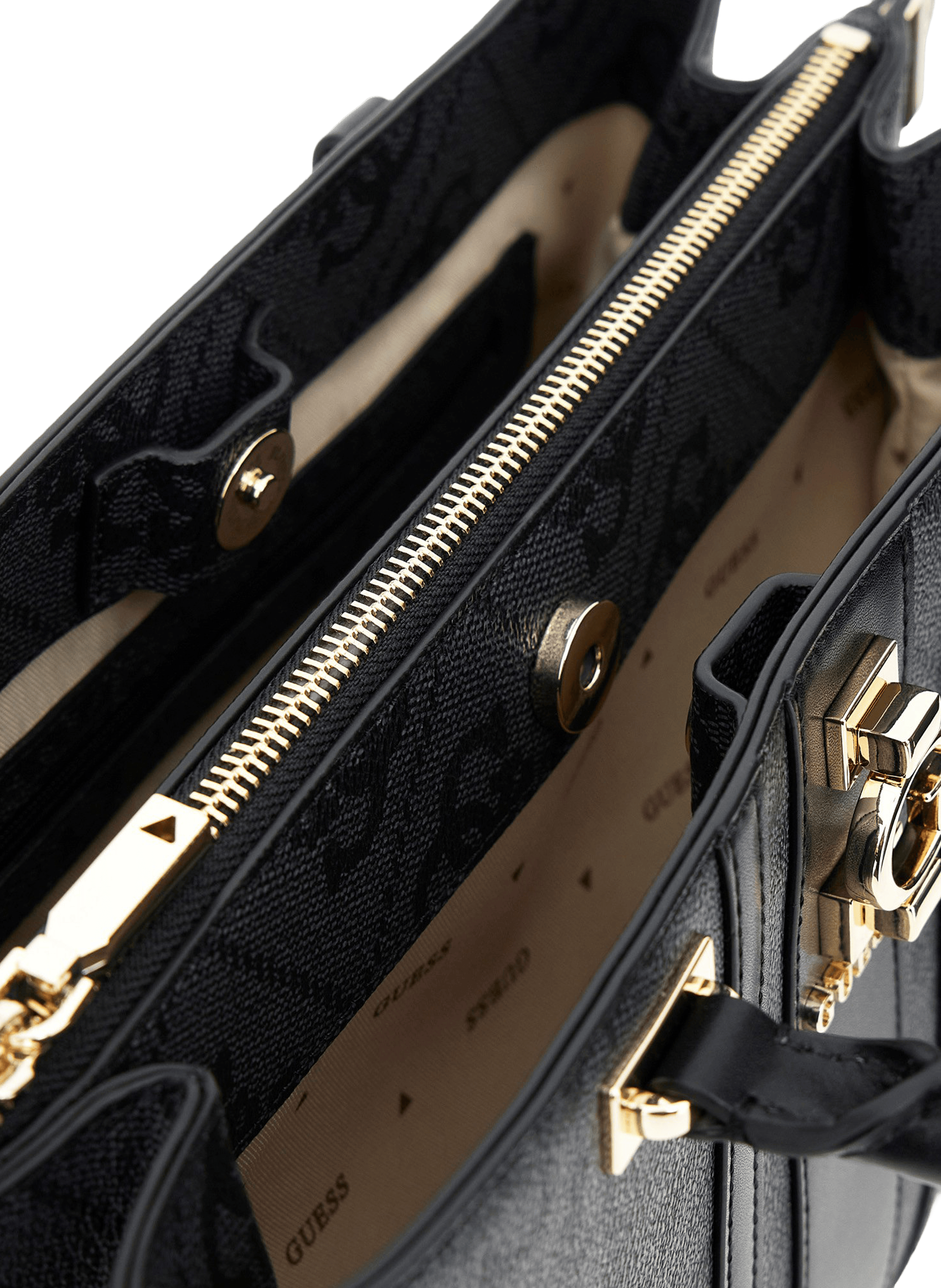 Handbag with logo GUESS Grey